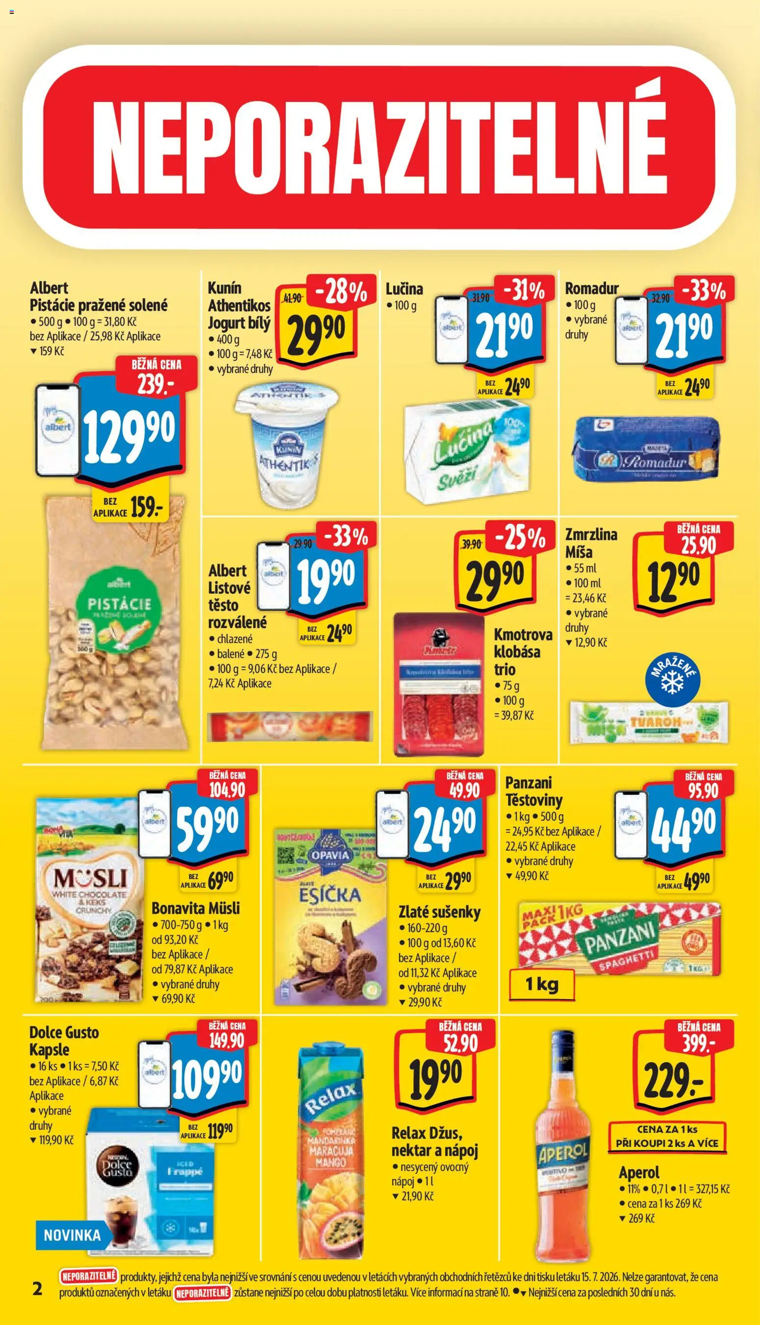 Albert leták - Hypermarket od 22.07.2026 | Strana: 6 | Produkty: Těstoviny Panzani, Dolce gusto kapsle, Sušenky, Těsto