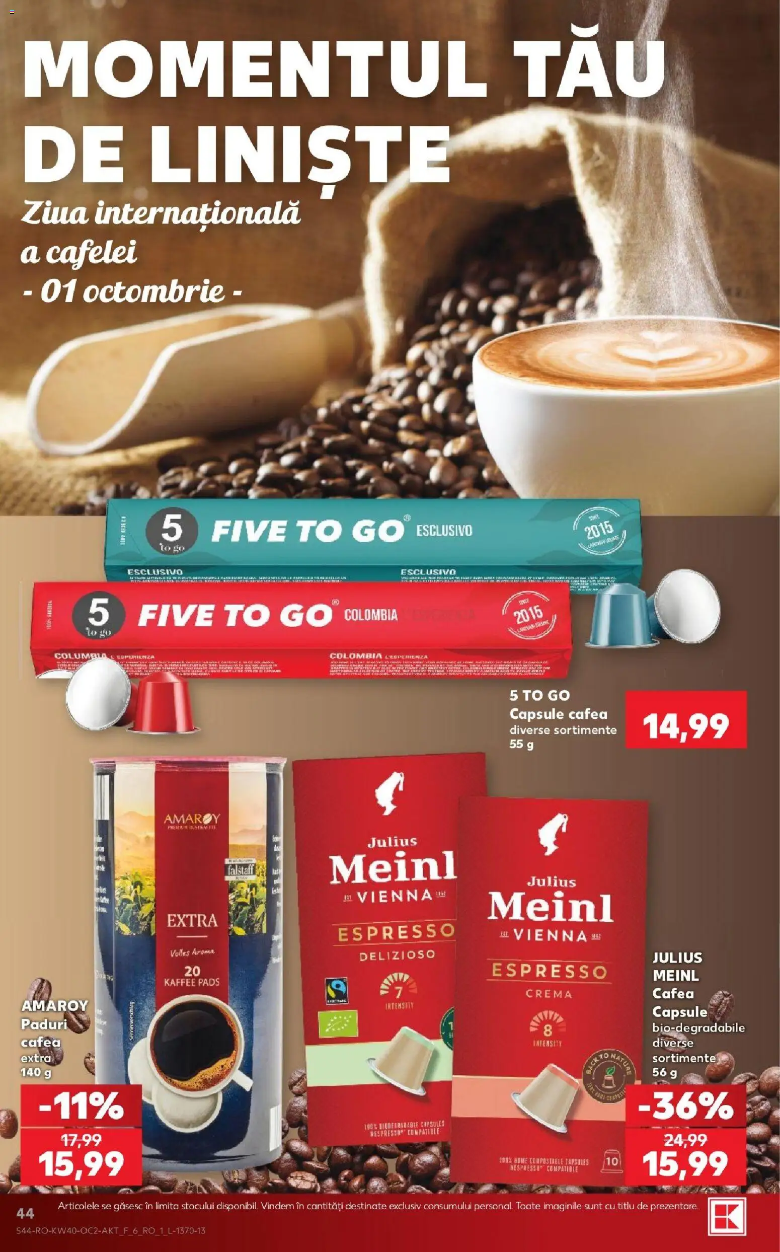 Noul catalog Kaufland – valabil de la 30.09.2026 | Pagină: 44 | Produse: Cremă, Cafea