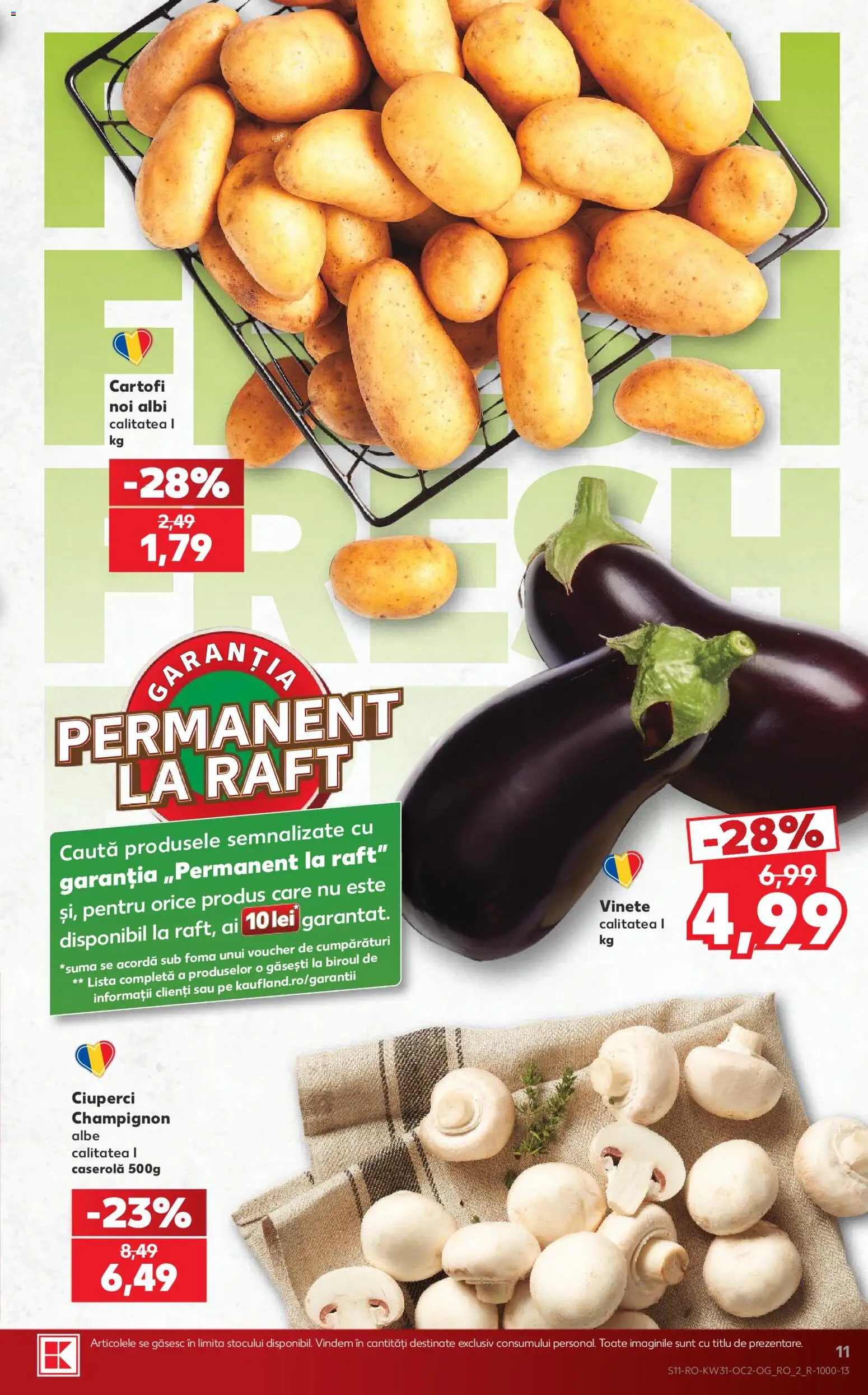Noul catalog Kaufland – valabil de la 29.07.2026 | Pagină: 11 | Produse: Raft, Ciuperci, Cartofi
