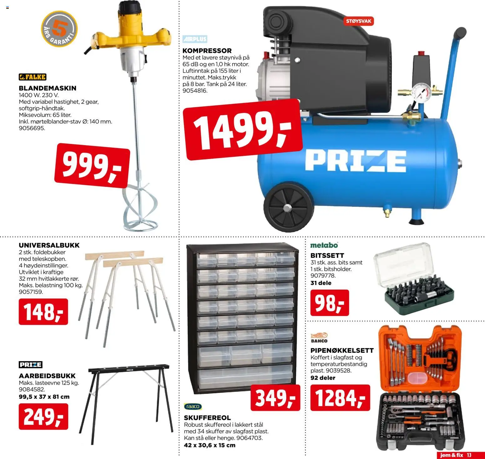 {H1} | Side: 13 | Produkter: Kompressor, Koffert, 1