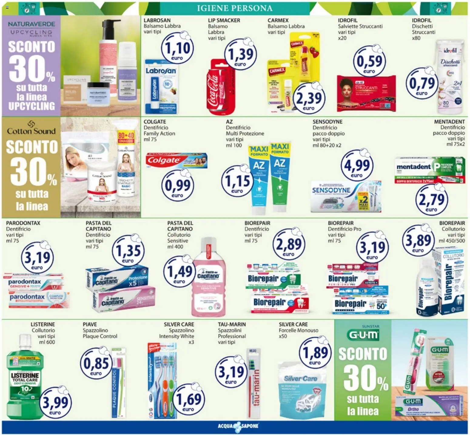 Volantino Acqua e Sapone del 19/10/2026 | Pagina: 8 | Prodotti: Balsamo, Sapone, Dentifricio, Pasta