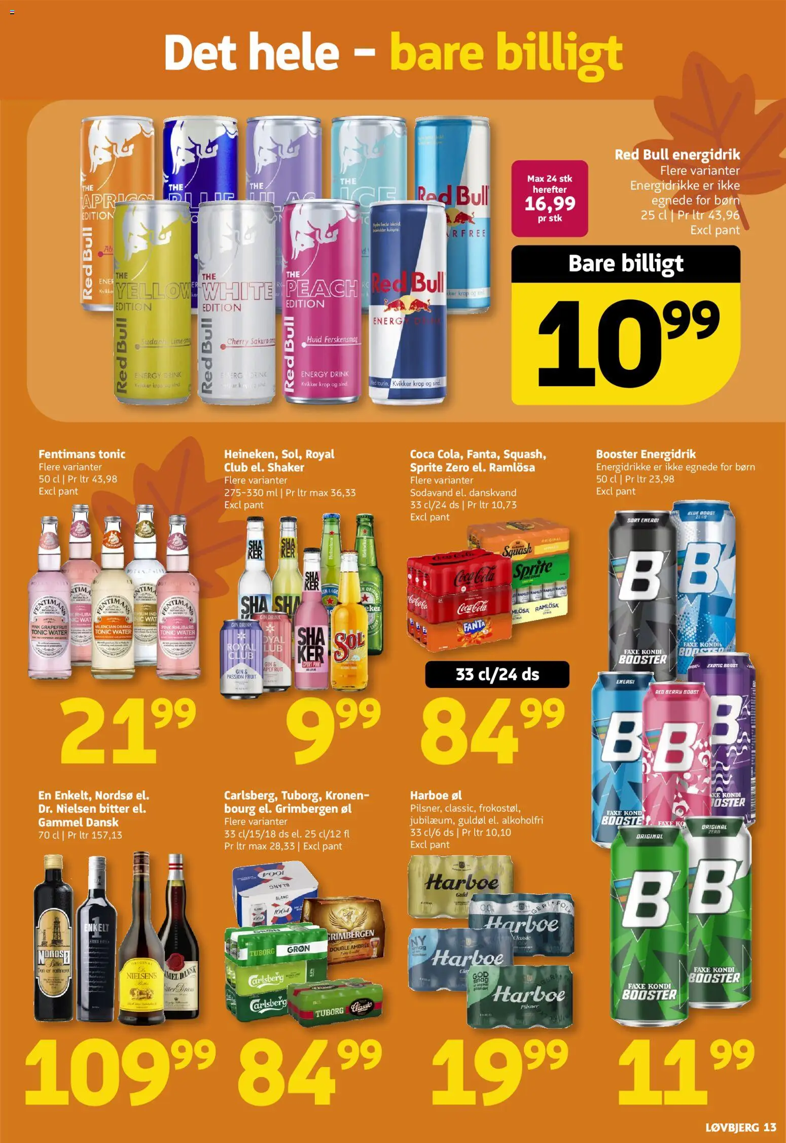 Løvbjerg tilbudsavis – gyldig fra 16/10/2026 | Side: 13 | Produkter: Øl, Coca Cola, Sodavand, Danskvand