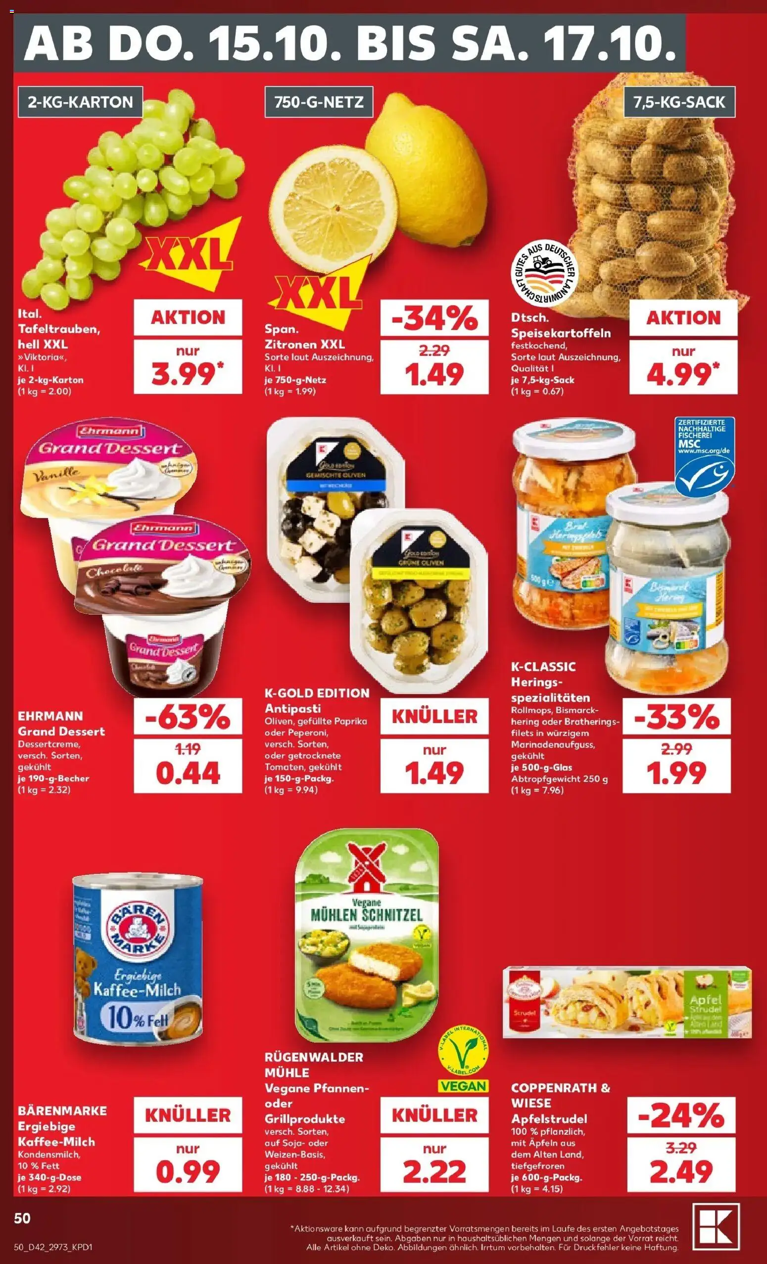 Prospekt Kaufland ab 12.10.2026 » Angebote Online zum Blättern | Seite: 54 | Produkte: Hering, Äpfel, Vanille, Paprika