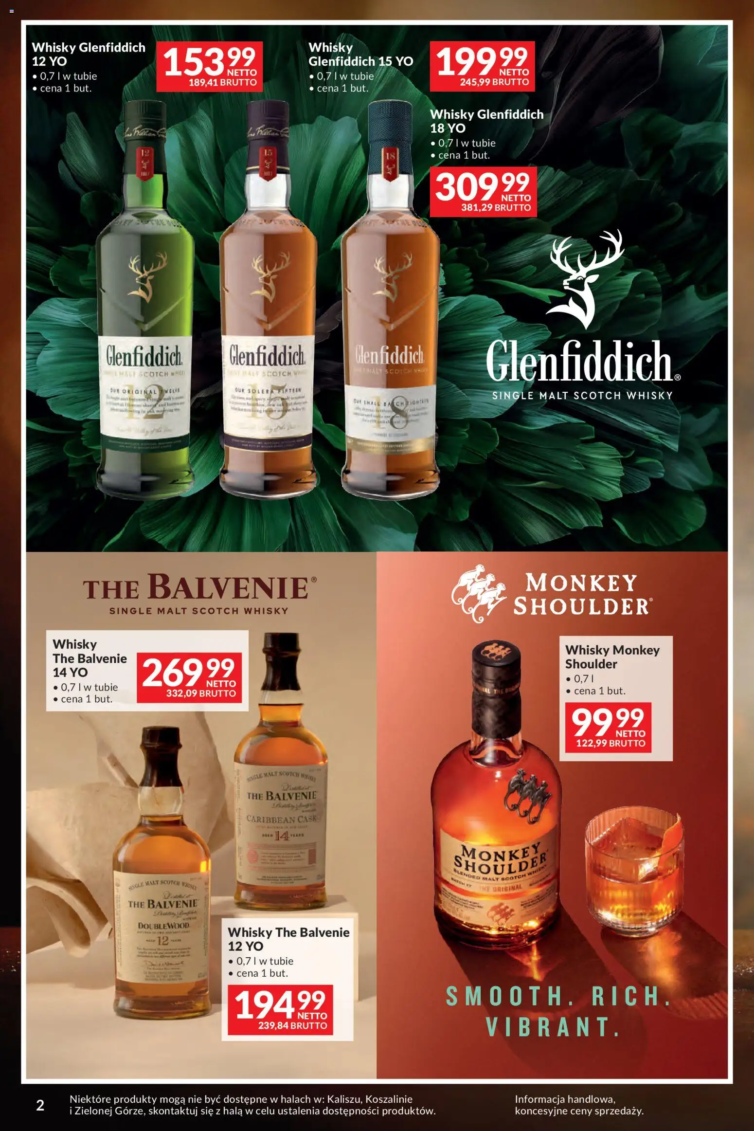 Makro gazetka - Whisky od 29.09.2026 | Strona: 2 | Produkty: Scotch whisky, Whisky Glenfiddich, Monkey shoulder, Whisky