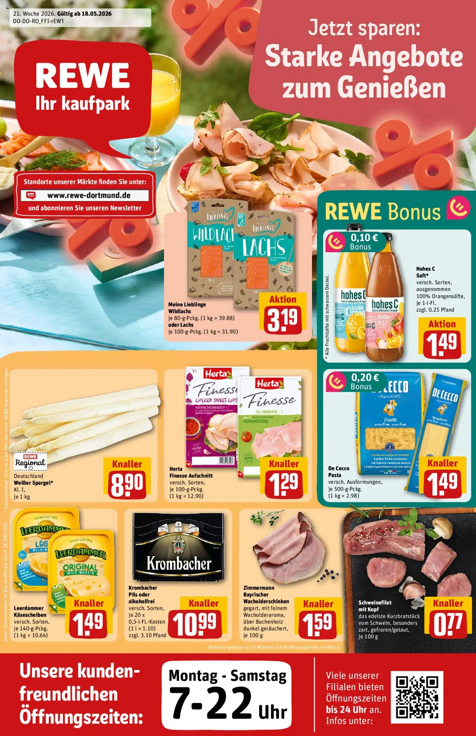 Rewe ihr Kaufpark Prospekt 	 – gültig ab 18.05.2026 | Seite: 1 | Produkte: Leerdammer, Krombacher, Hohes c, Schinken