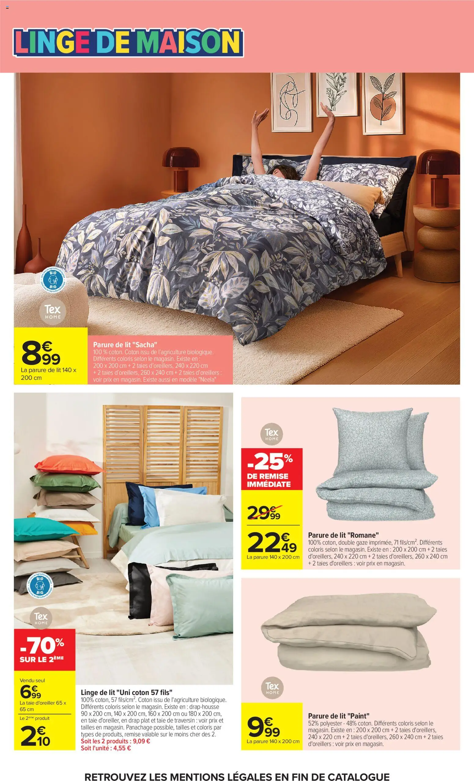 {H1} | Page: 58 | Produits: Taie d'oreiller, Coton, Parure de lit, Lit