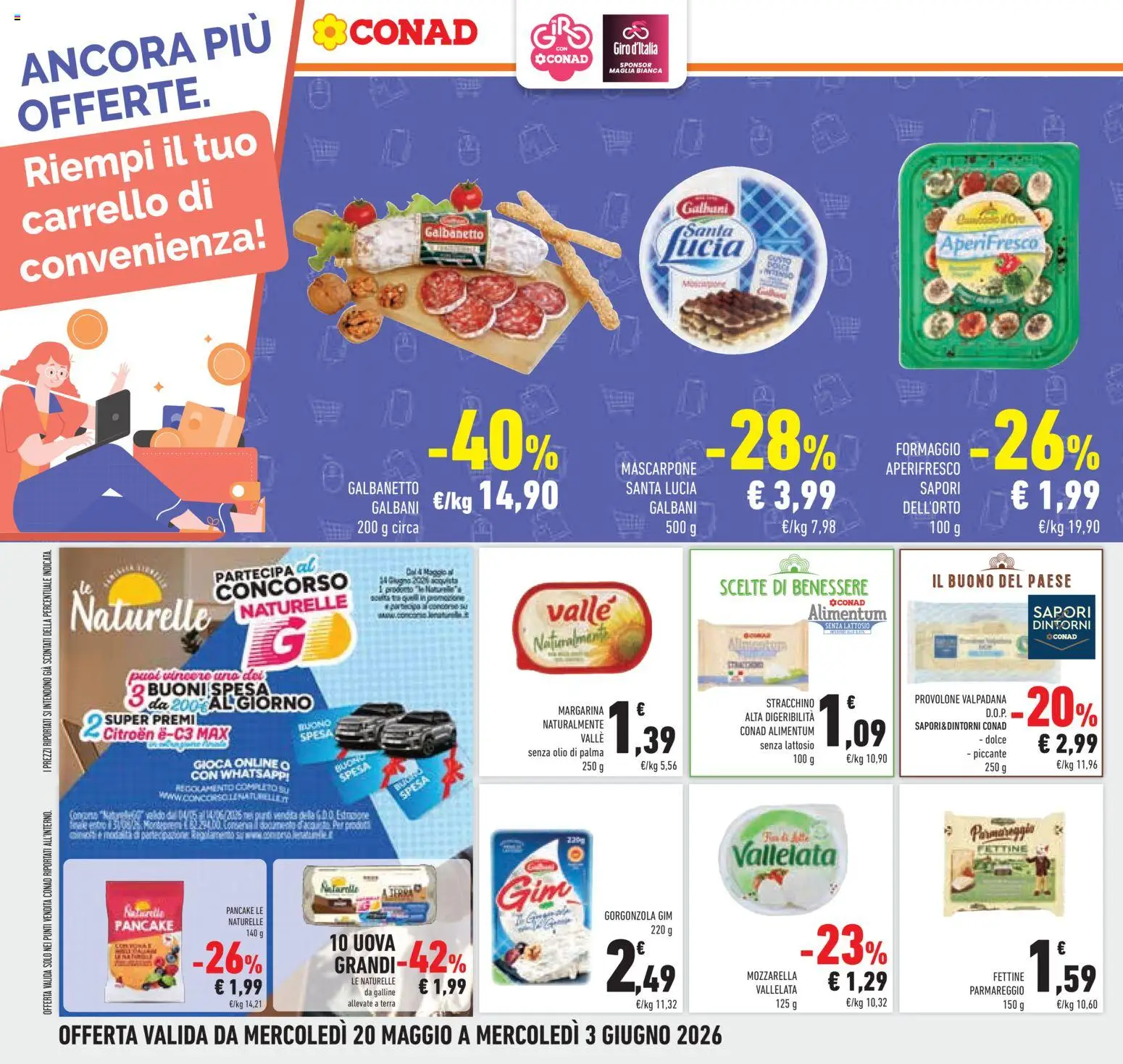 Volantino Conad del 20.05.2026 | Pagina: 30 | Prodotti: Mozzarella, Olio, Stracchino, Mascarpone