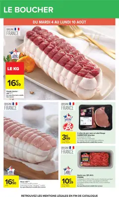 Carrefour - Prévisualisation de Carrefour catalogue valide à partir de 04/08/2026 | Page: 30 | Produits: Poids, Veau roti, Viande, Porc