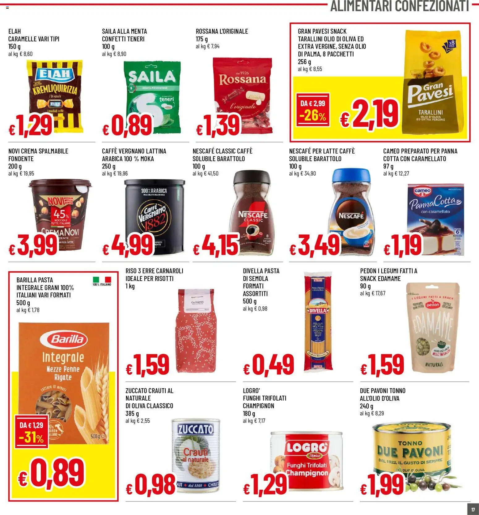 Volantino Galassia del 29/10/2026 | Pagina: 17 | Prodotti: Caffè, Pasta, Nocciole, Menta