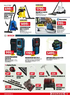 Bauhaus erbjudanden - Förhandsvisning av reklamblad från butik Bauhaus aktuell från 31/08/2026 | Sida: 5 | Produkter: Set, Vattenpass, Måttband, Ångtvätt