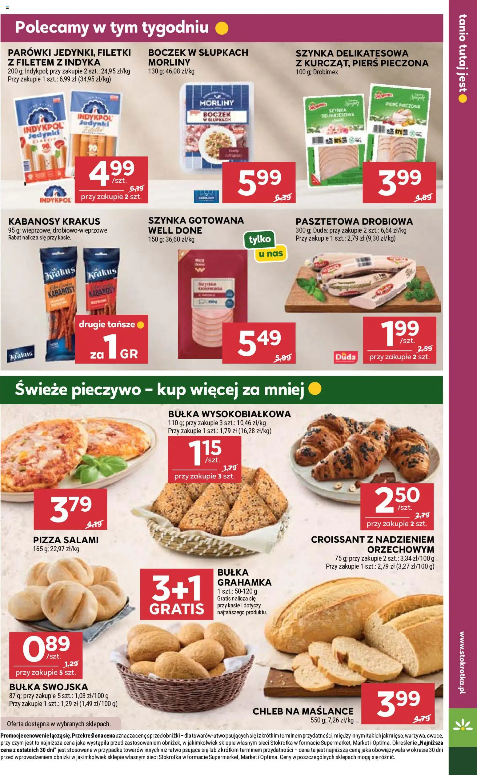 Stokrotka gazetka od 07.05.2026 | Strona: 26 | Produkty: Pieczywo, Chleb na maślance, Bułka, Szynka gotowana
