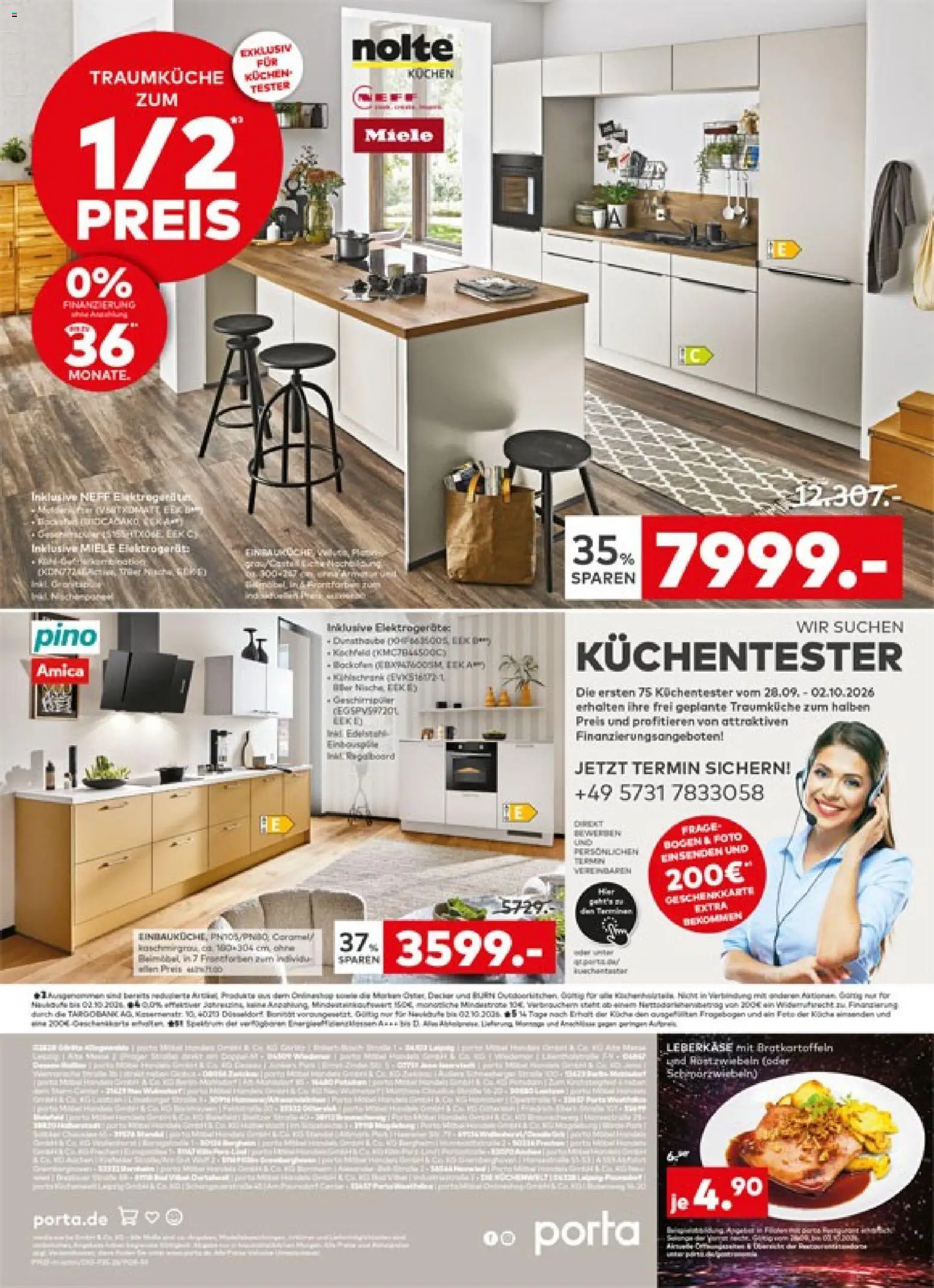 Porta! Aktueller Prospekt – gültig ab 27.09.2026 | Seite: 8 | Produkte: Miele, Küche, Kuchen, Leberkase