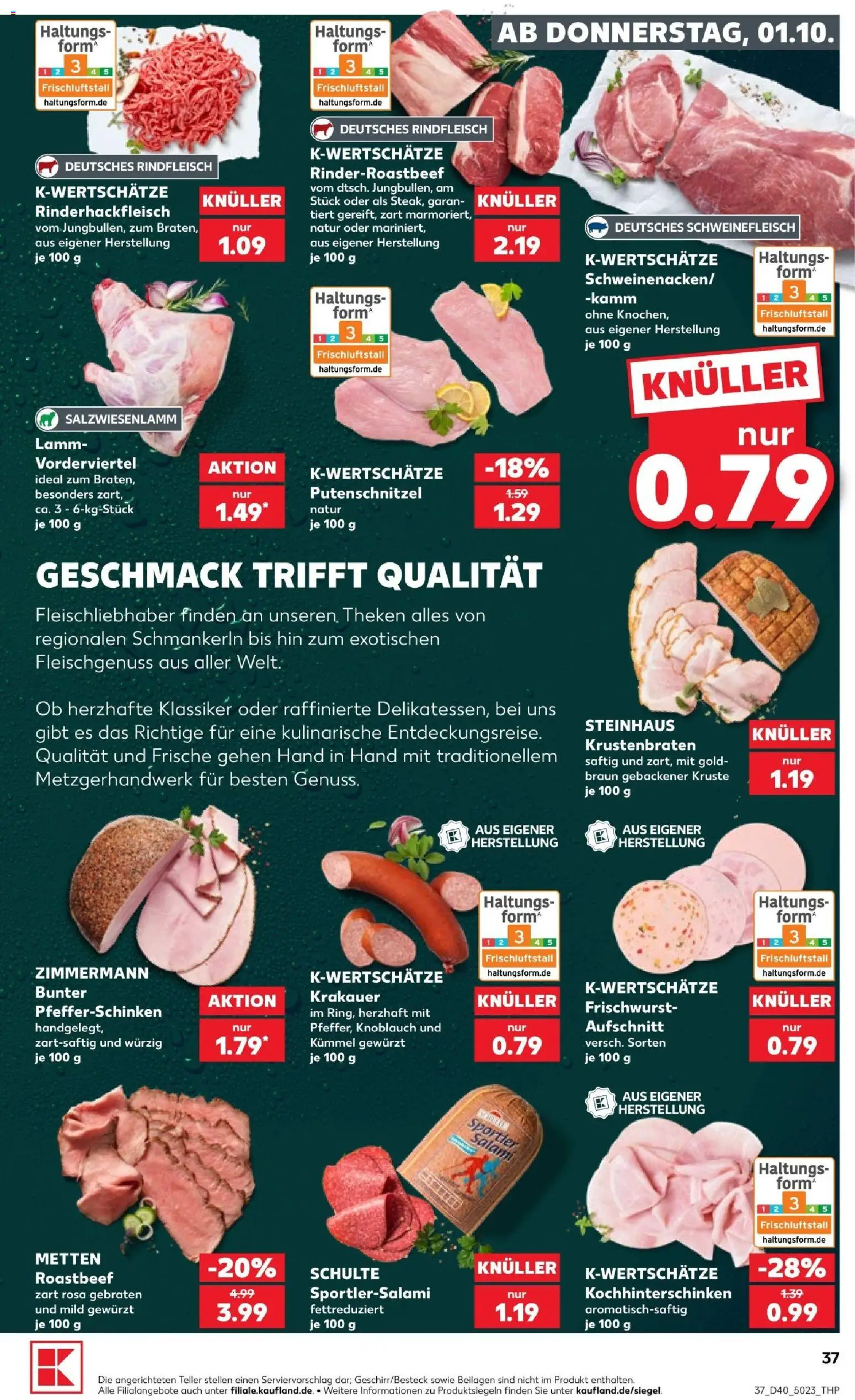 Kaufland Prospekt Völklingen – gültig ab 01.10.2026 | Seite: 41 | Produkte: Krustenbraten, Roastbeef, Knoblauch, Schweinefleisch