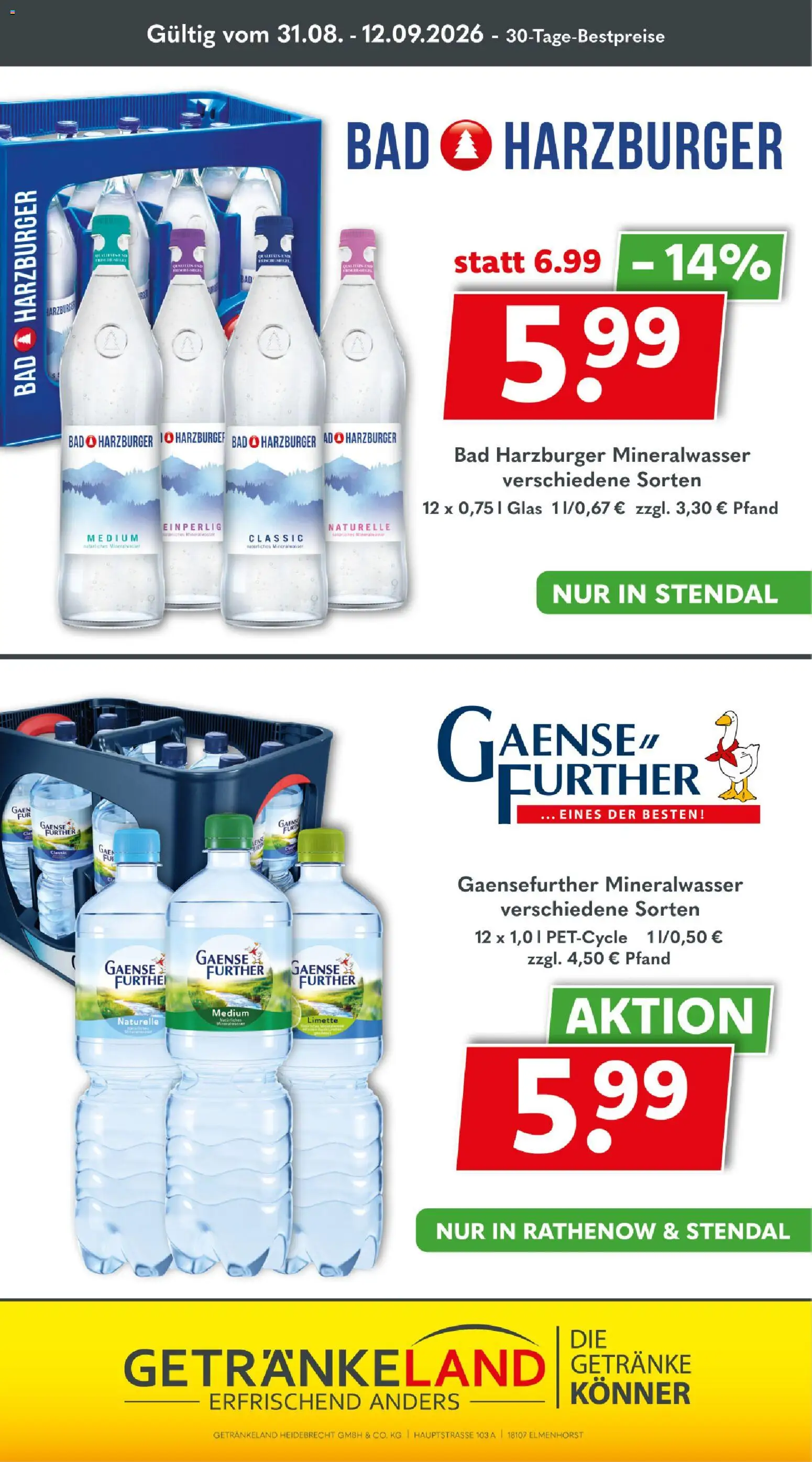 Getränkeland Prospekt – gültig ab 31.08.2026 | Seite: 12 | Produkte: Bad, Mineralwasser, Limette