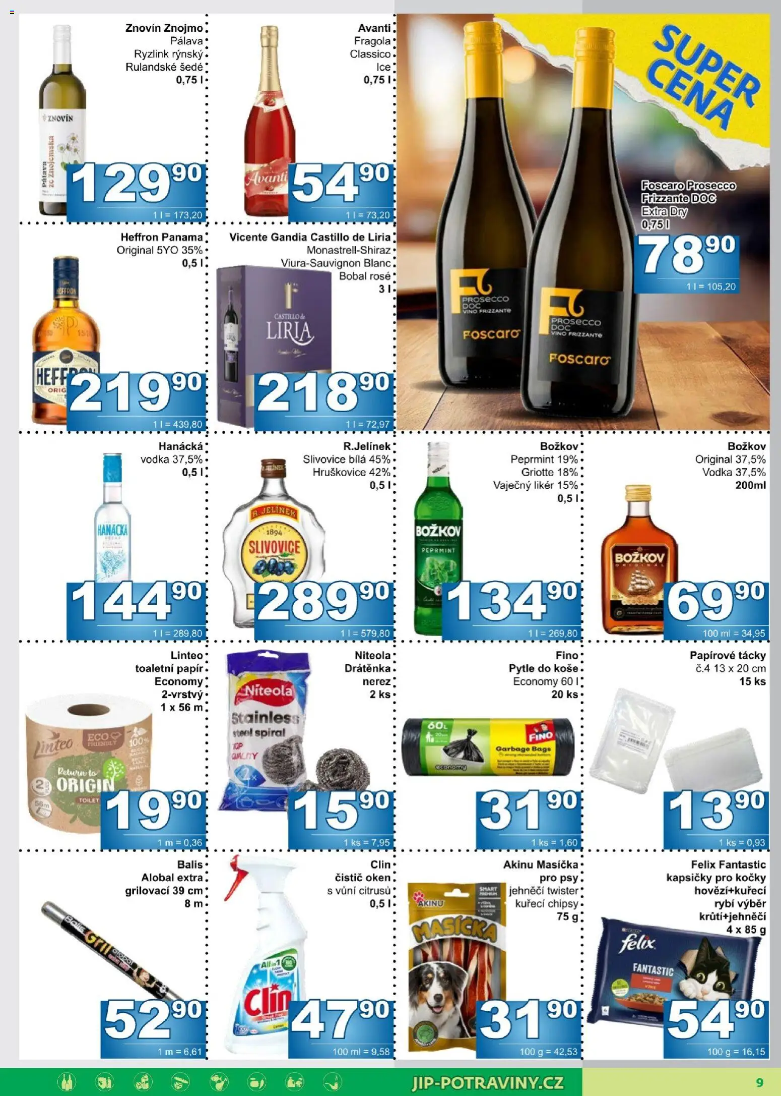 Jip leták od 09.09.2026 | Strana: 9 | Produkty: Hruškovice, Clin, Kapsičky pro kočky, Slivovice