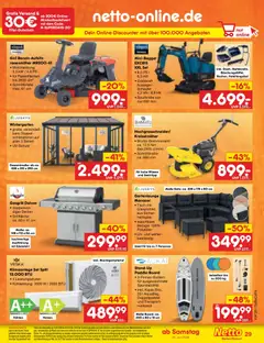 Netto Marken-Discount Prospekt ab 22.06.2026 gültig | Seite: 61 | Produkte: Klimaanlage, Rasenmäher, Sofa, Rucksack