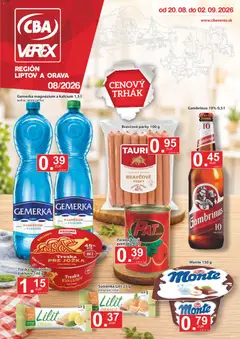 CBA Verex leták platný od 20.08.2026