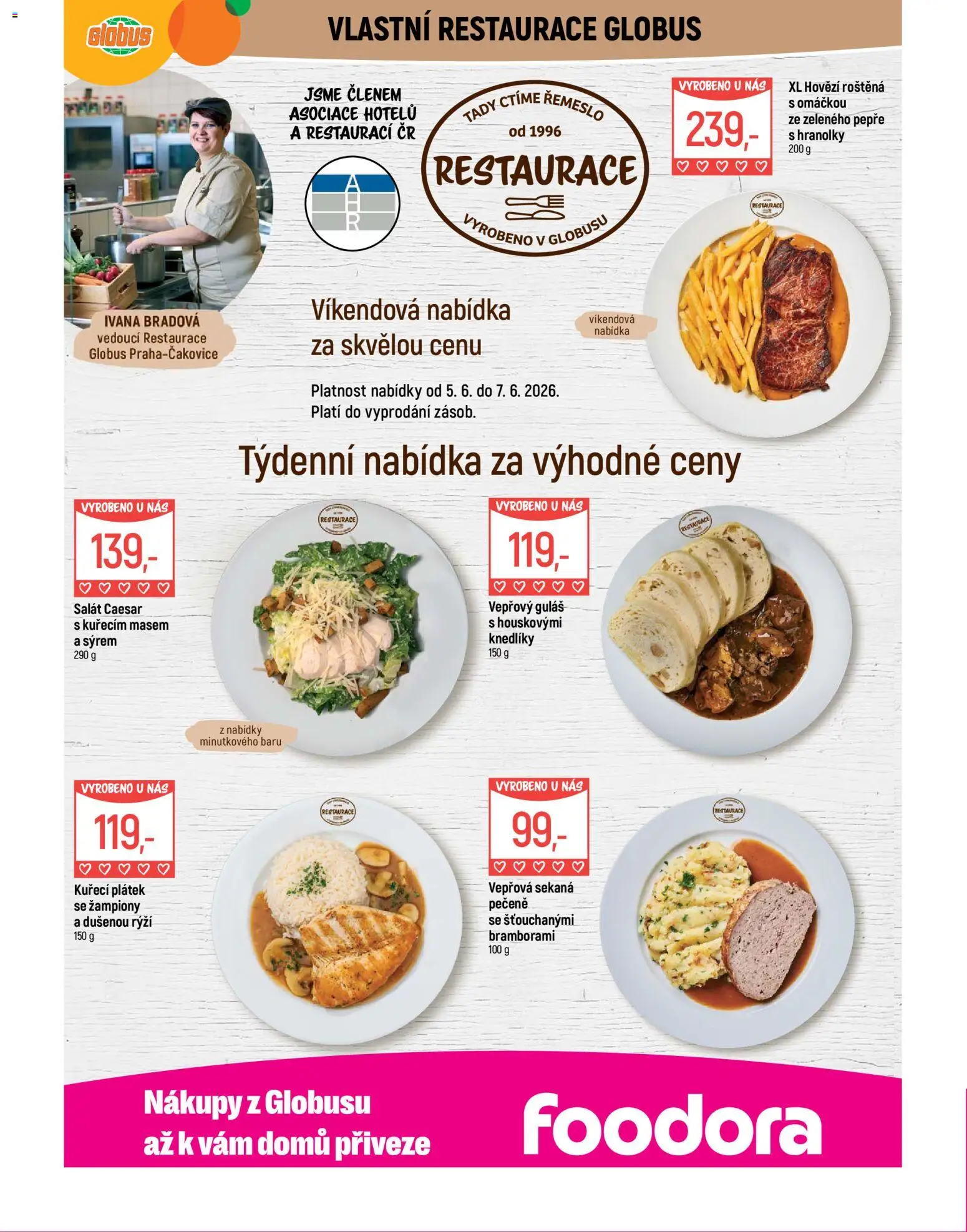 Globus leták - Praha Čakovice od 03.06.2026 | Strana: 7 | Produkty: Žampiony, Hovězí, Sekaná, Rýži
