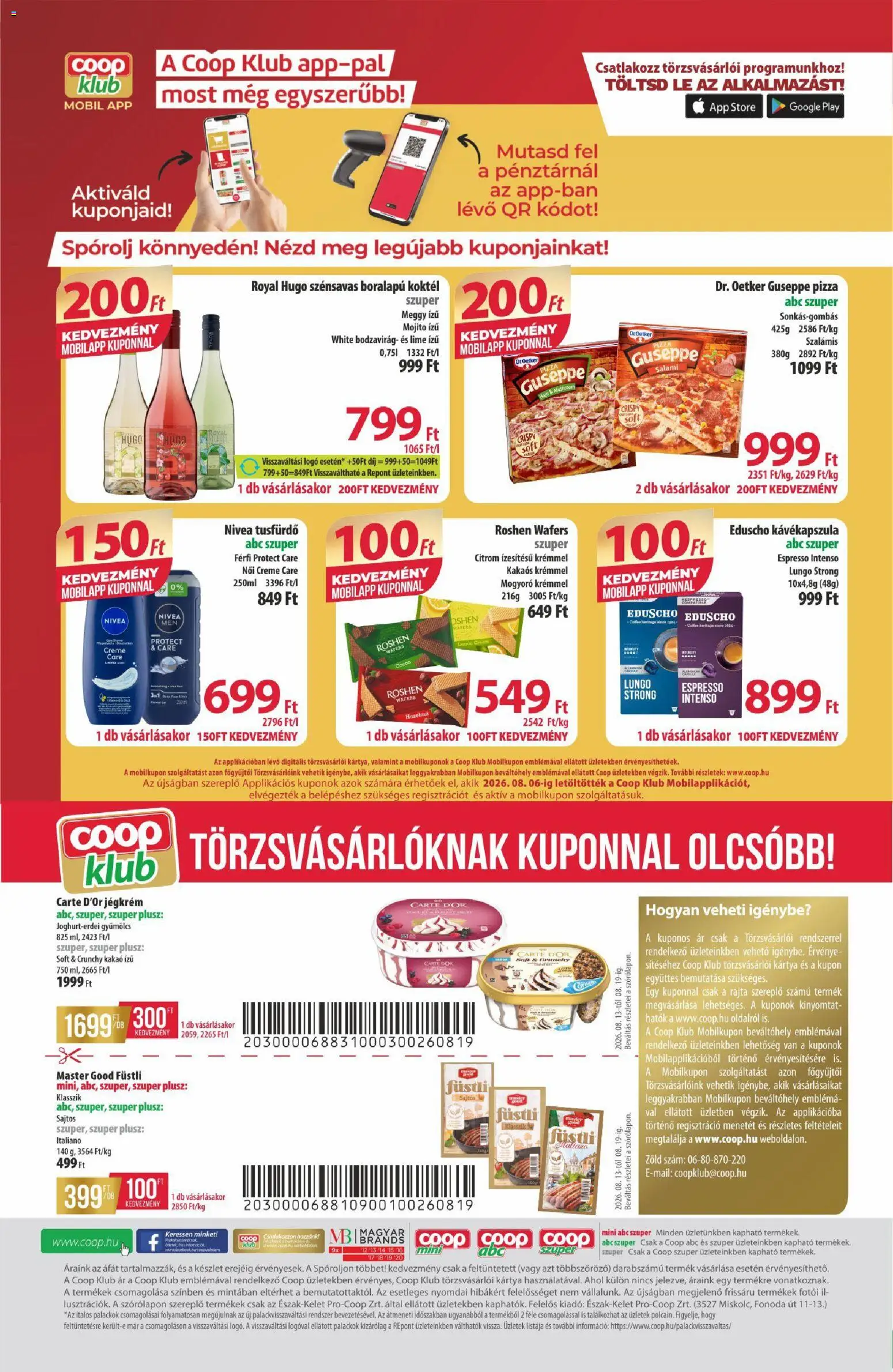 COOP akciós ujság - amely érvényes a következő dátumtól: 2026.08.13. | Oldal: 12 | Termékek: Pizza, Koktél, Wafers, Citrom