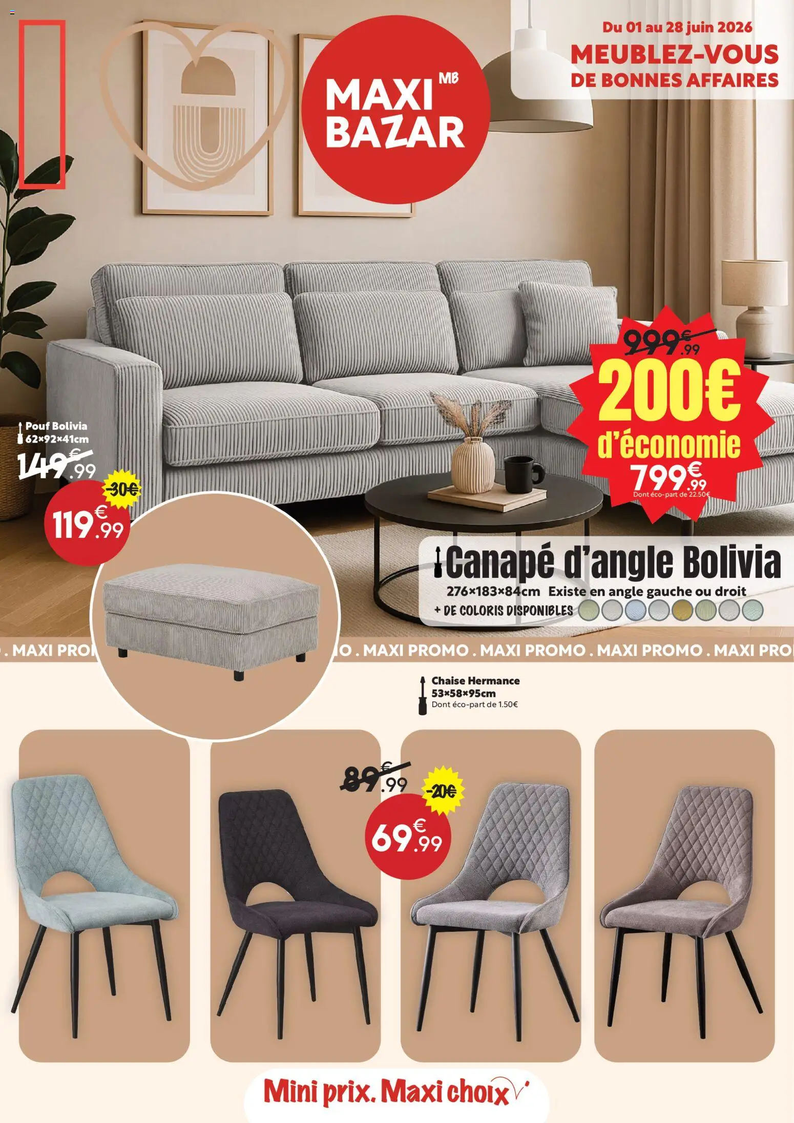 {H1} | Page: 1 | Produits: Chaise