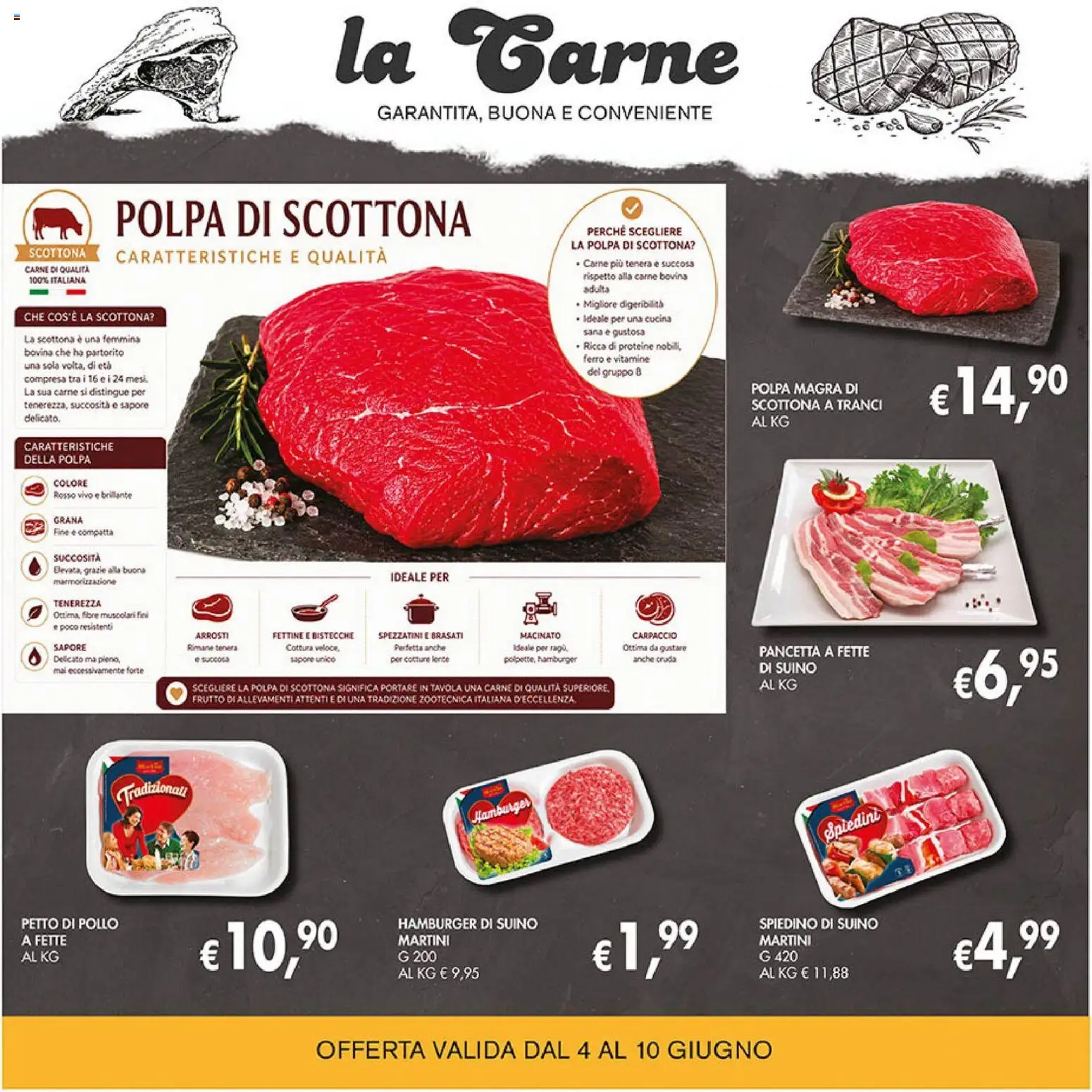 Volantino Coal del 04.06.2026 | Pagina: 4 | Prodotti: Pollo, Suino, Hamburger, Macinato