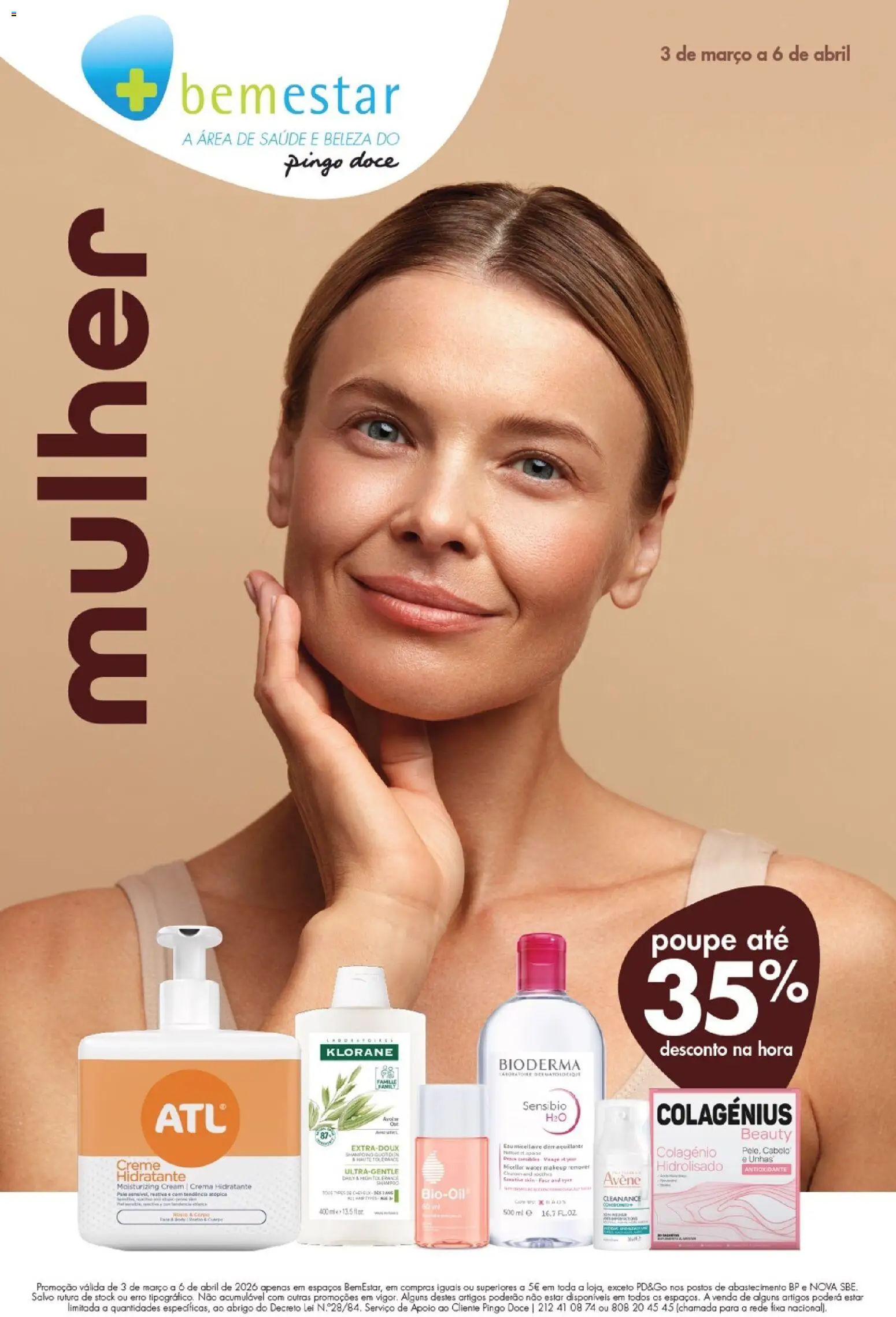 Pingo Doce Bem Estar Mulher Lojas │ válido de 03.03.2026 | Página: 1 | Produtos: Shampoo, Creme