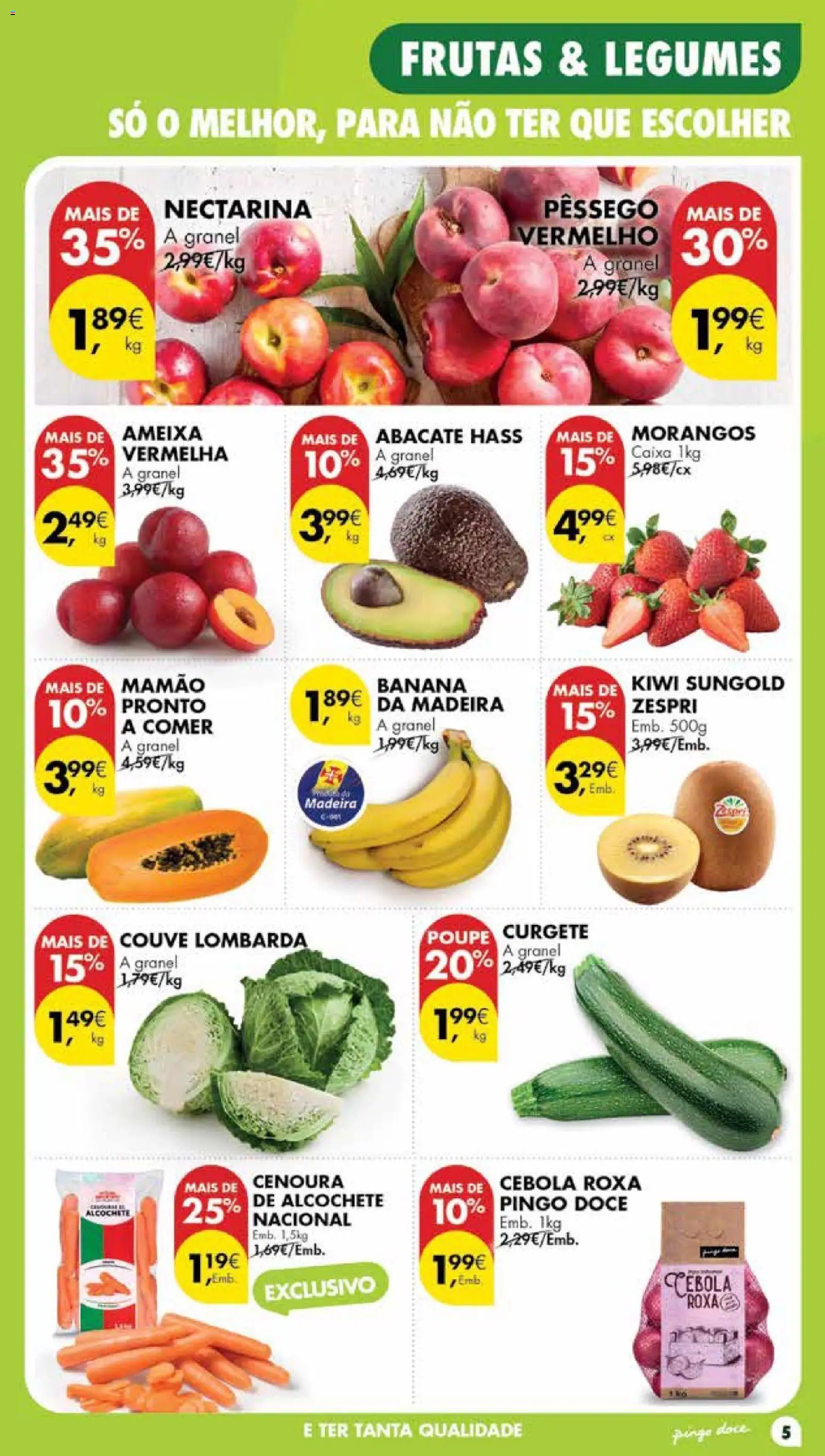 Pingo Doce Poupe Esta Semana Madeira │ válido de 04/08/2026 | Página: 5 | Produtos: Abacate, Morangos, Kiwi, Mamão
