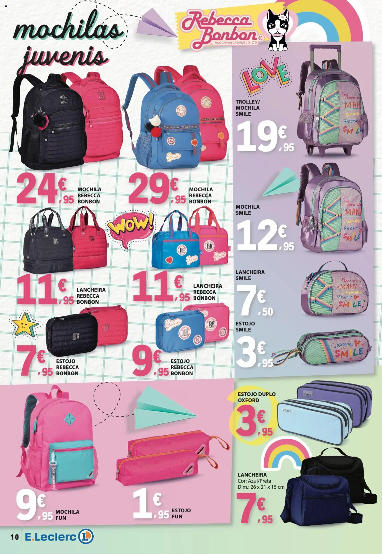 E.Leclerc - Folheto Regresso Às Aulas 1 │ válido de 04/08/2026 | Página: 10 | Produtos: Mochila, Mochilas