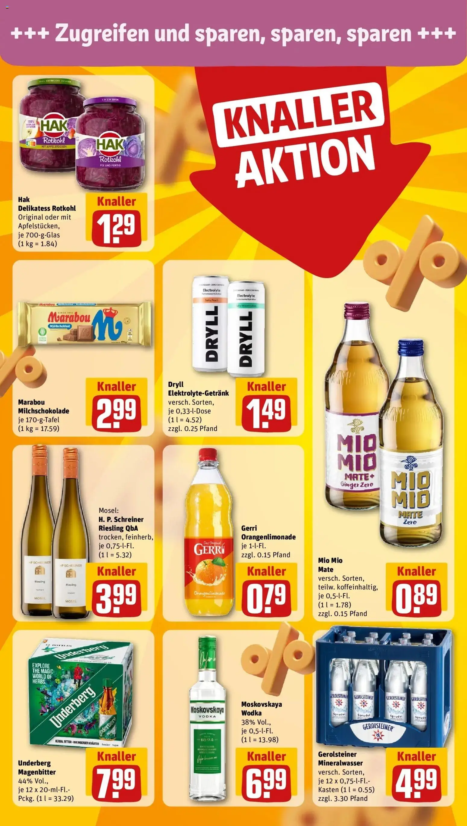 REWE Prospekt ab 19.10.2026 zum Blättern » Angebote | Seite: 8 | Produkte: HP, Mineralwasser, Wodka, Underberg