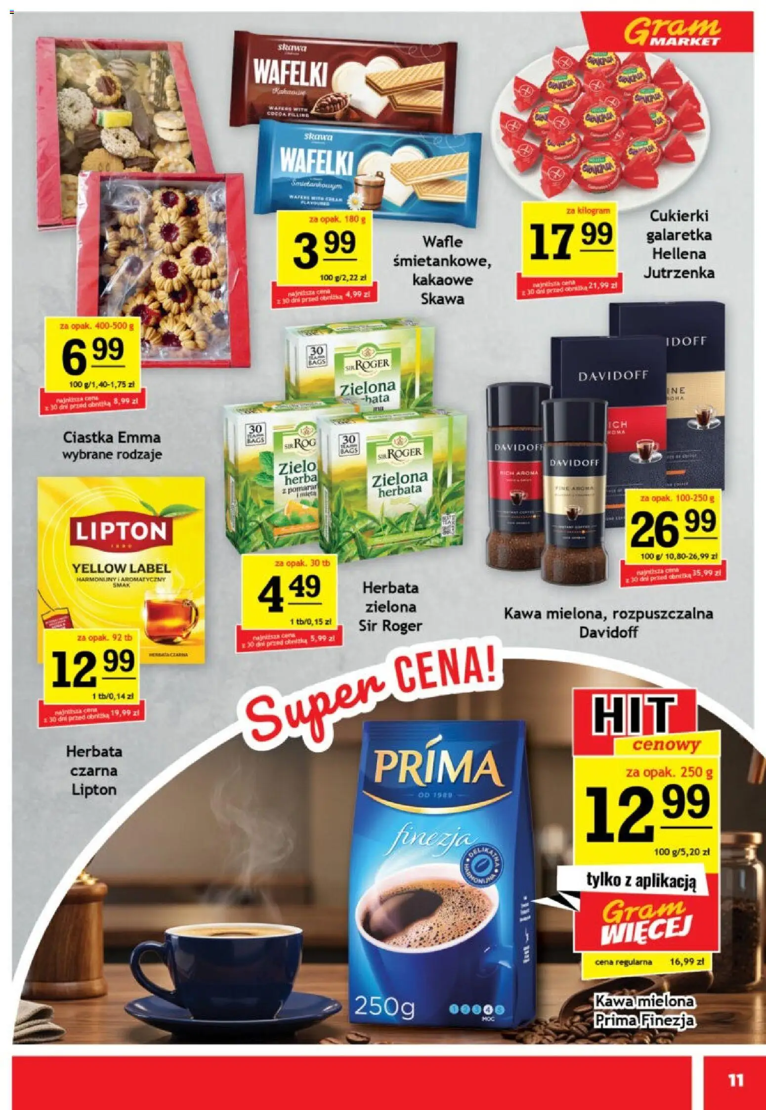 Gram Market gazetka od 12.08.2026 | Strona: 11 | Produkty: Zielona kawa, Wafelki, Kawa, Herbata