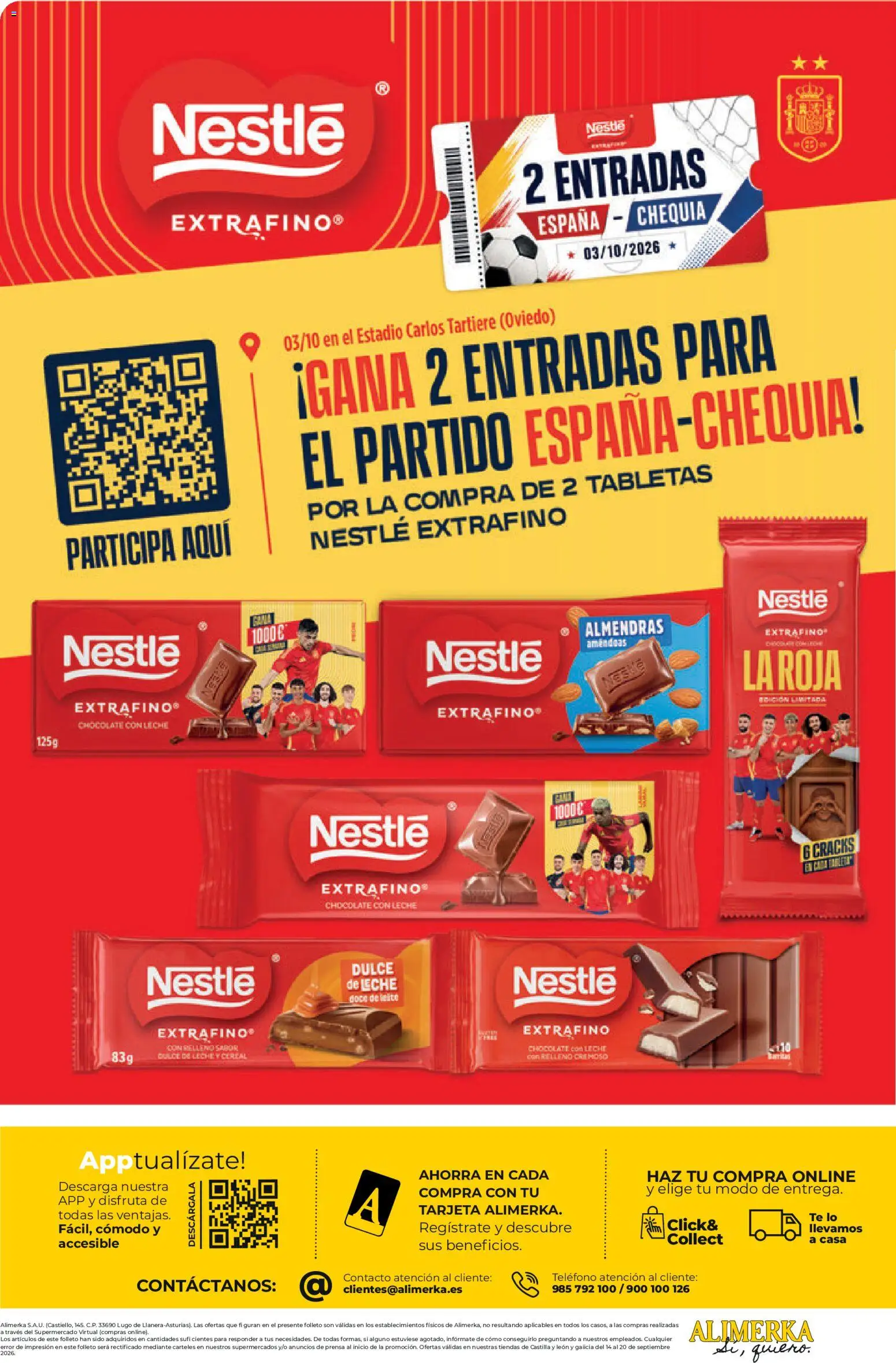 Alimerka folleto Castilla y León │ válido desde el 14/09/2026 | Página: 16 | Productos: Teléfono, Chocolate con leche, Almendras, Prensa