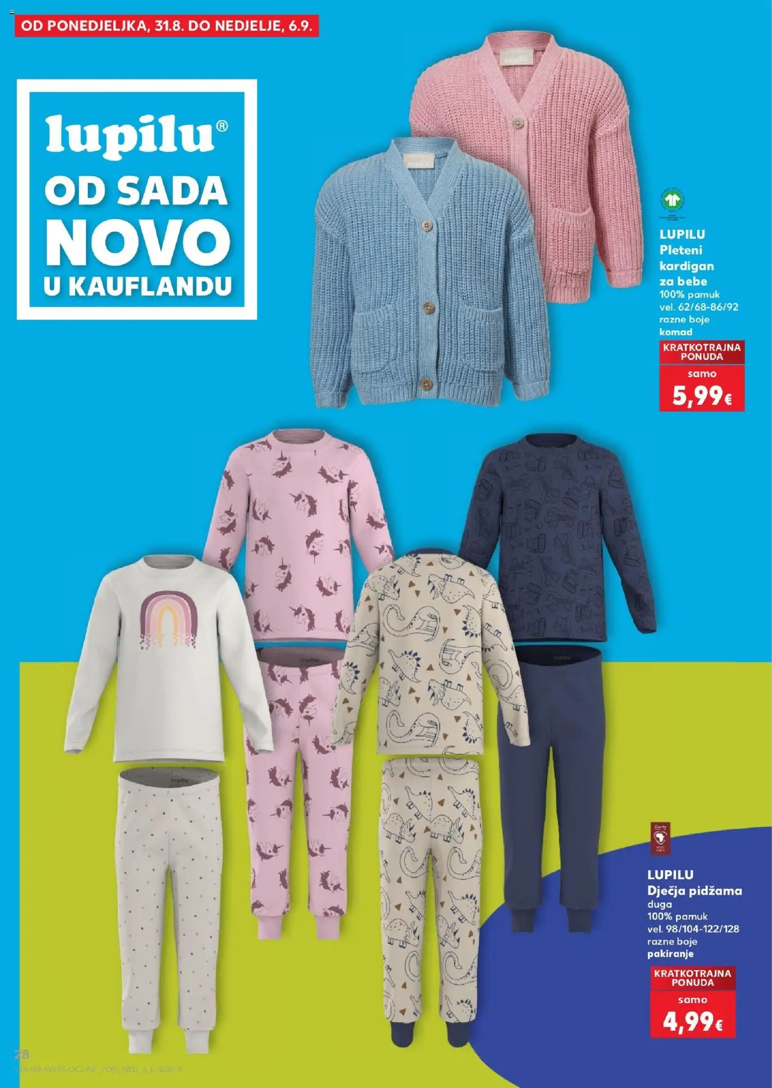 Kaufland katalog | vrijedi od 26.08.2026 | Stranica: 28 | Proizvodi: Pidžama, Kardigan