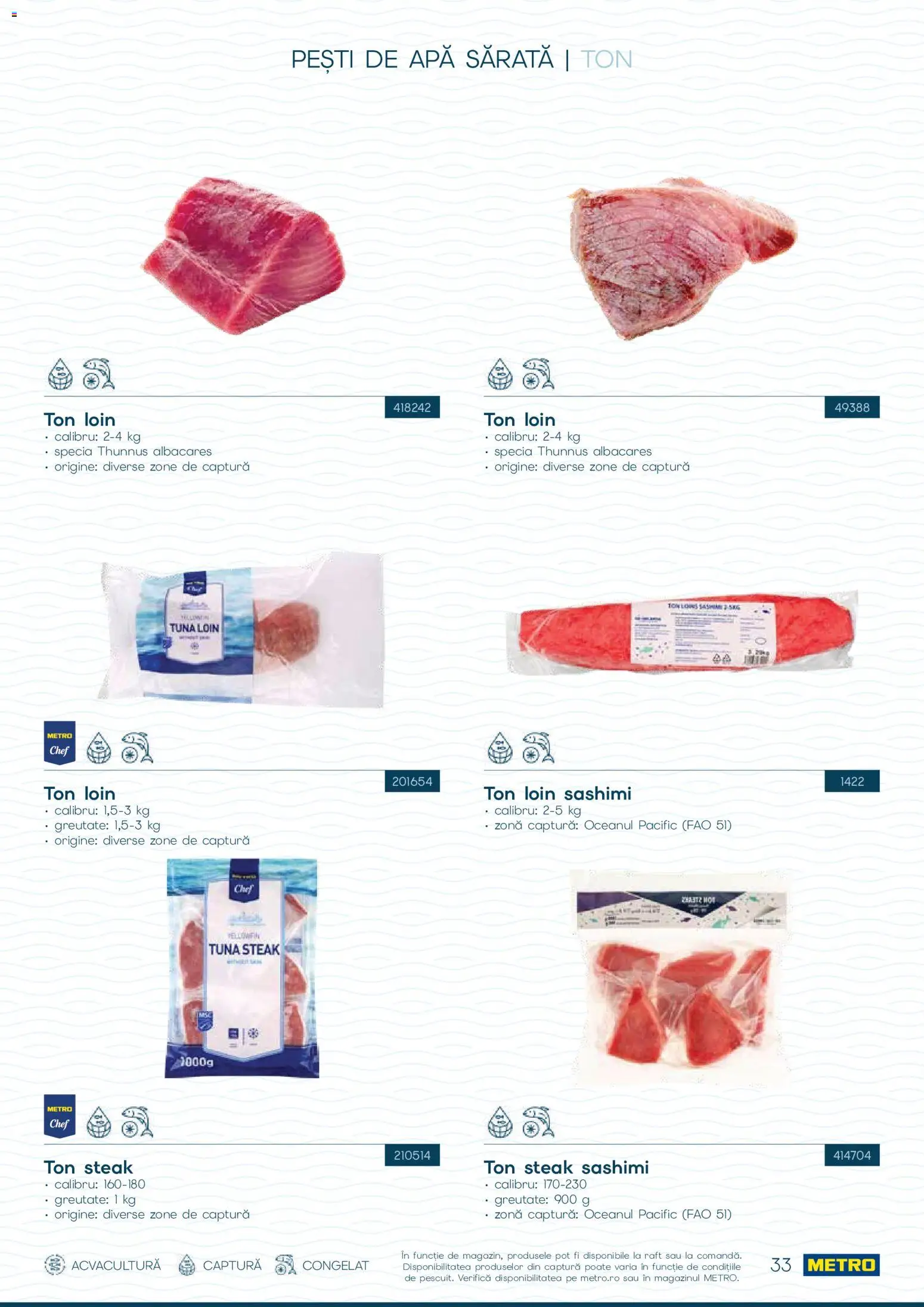 Noul catalog Metro – valabil de la 01.10.2026 | Pagină: 33 | Produse: Raft, Apă