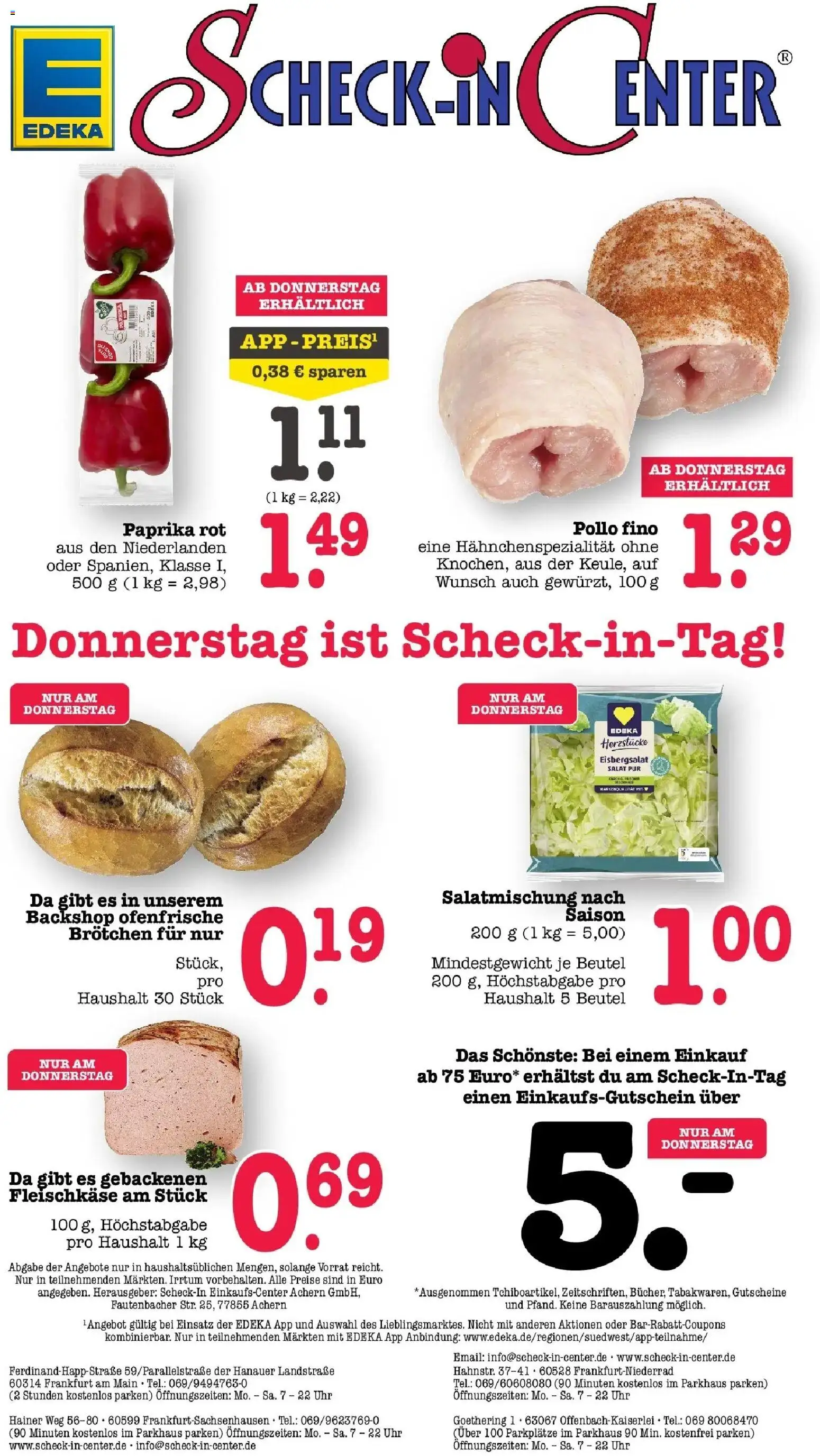 Edeka Prospekt Offenbach (ab 26.10.2026) » Angebote Online | Seite: 67 | Produkte: Eisbergsalat, Paprika, Salat, Uhr