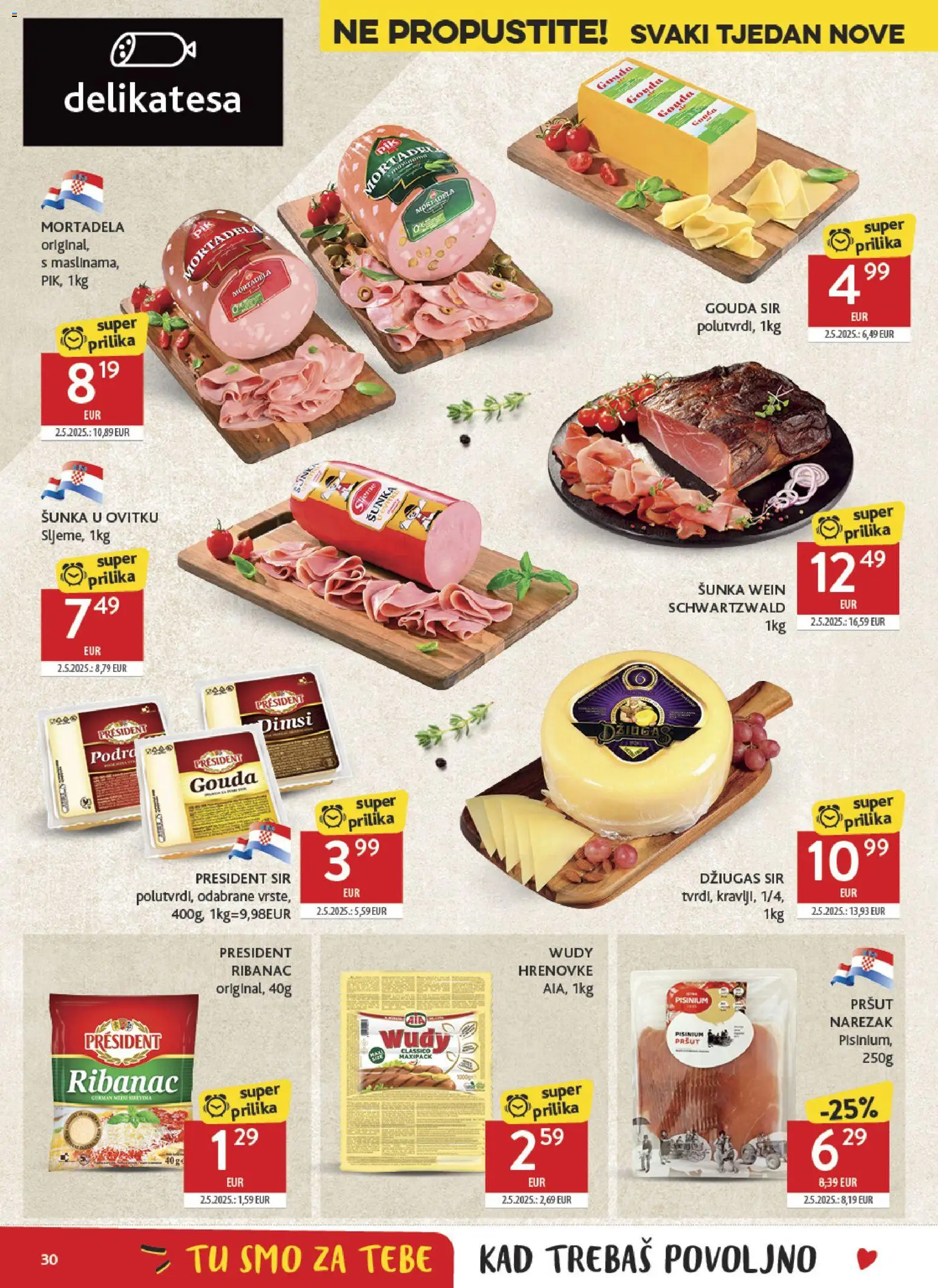 Konzum HR akciós ujság - amely érvényes a következő dátumtól: 13.05.2026 | Oldal: 30 | Termékek: Gouda
