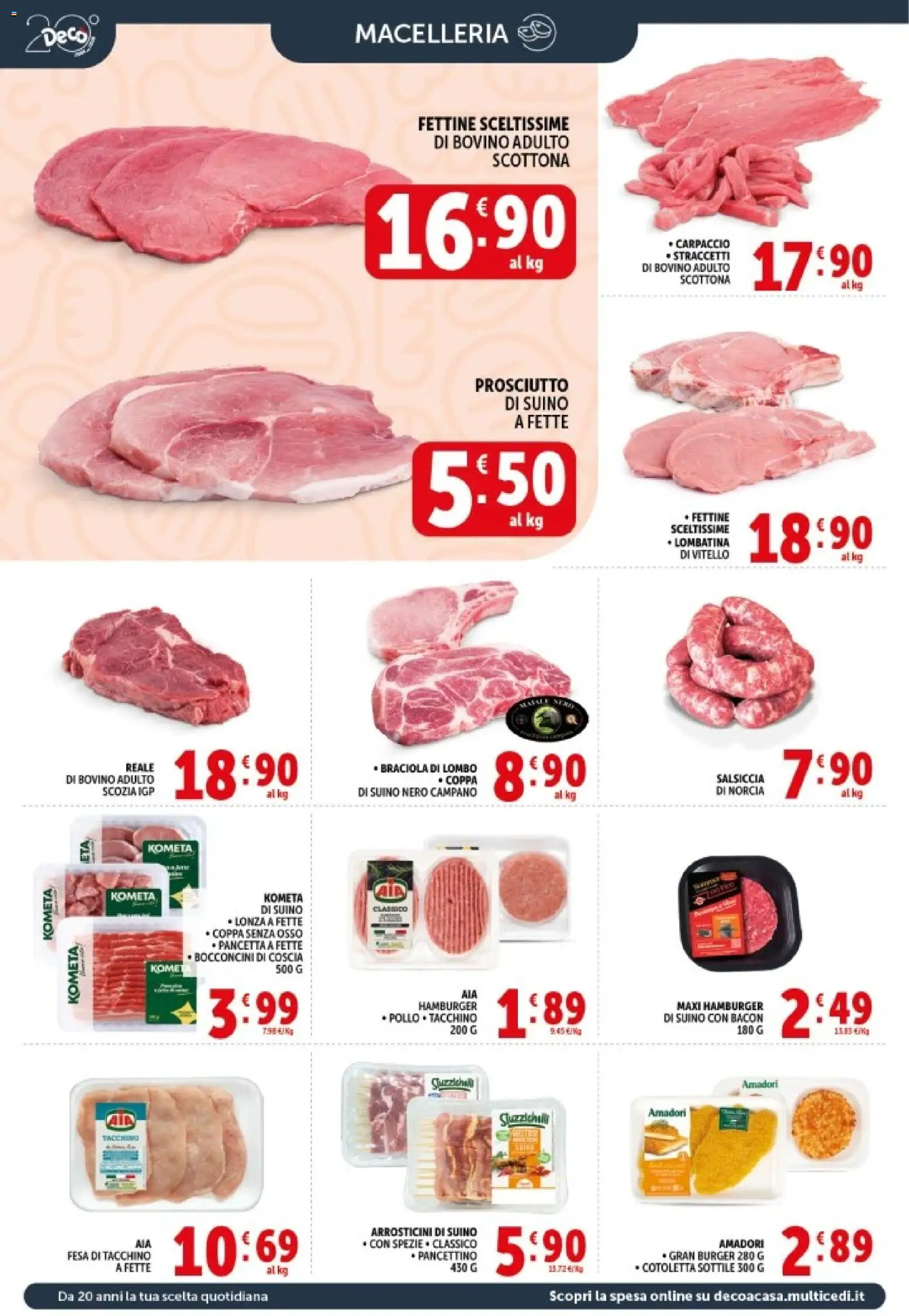 Volantino Decò del 08.06.2026 | Pagina: 4 | Prodotti: Bovino, Pancetta, Suino, Vitello