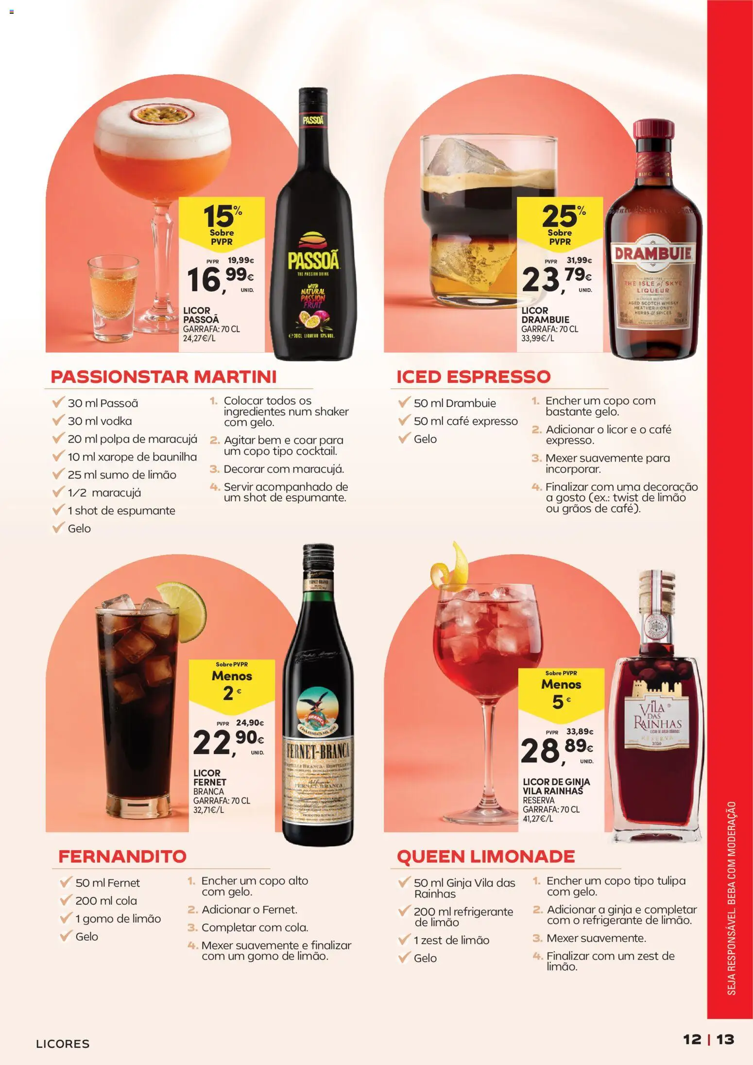 Continente - Cocktails │ válido de 14/07/2026 | Página: 13 | Produtos: Espumante, Licor, Sumo, Vodka