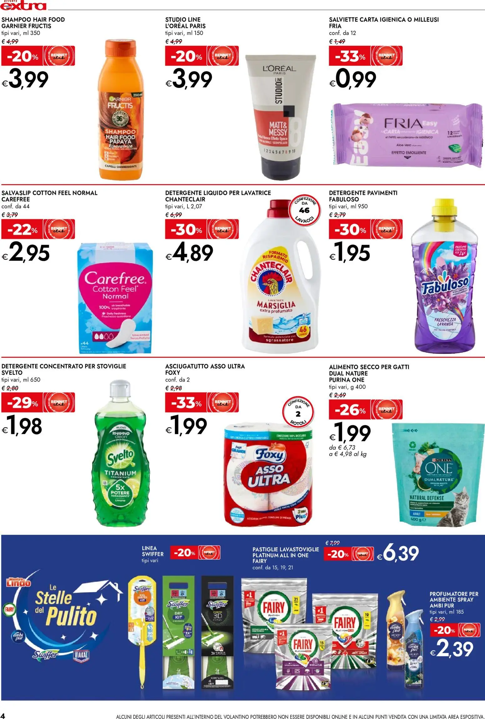 Volantino bennet del 30/07/2026 | Pagina: 4 | Prodotti: Carta igienica, Sgrassatore, Pavimento, Lavatrice