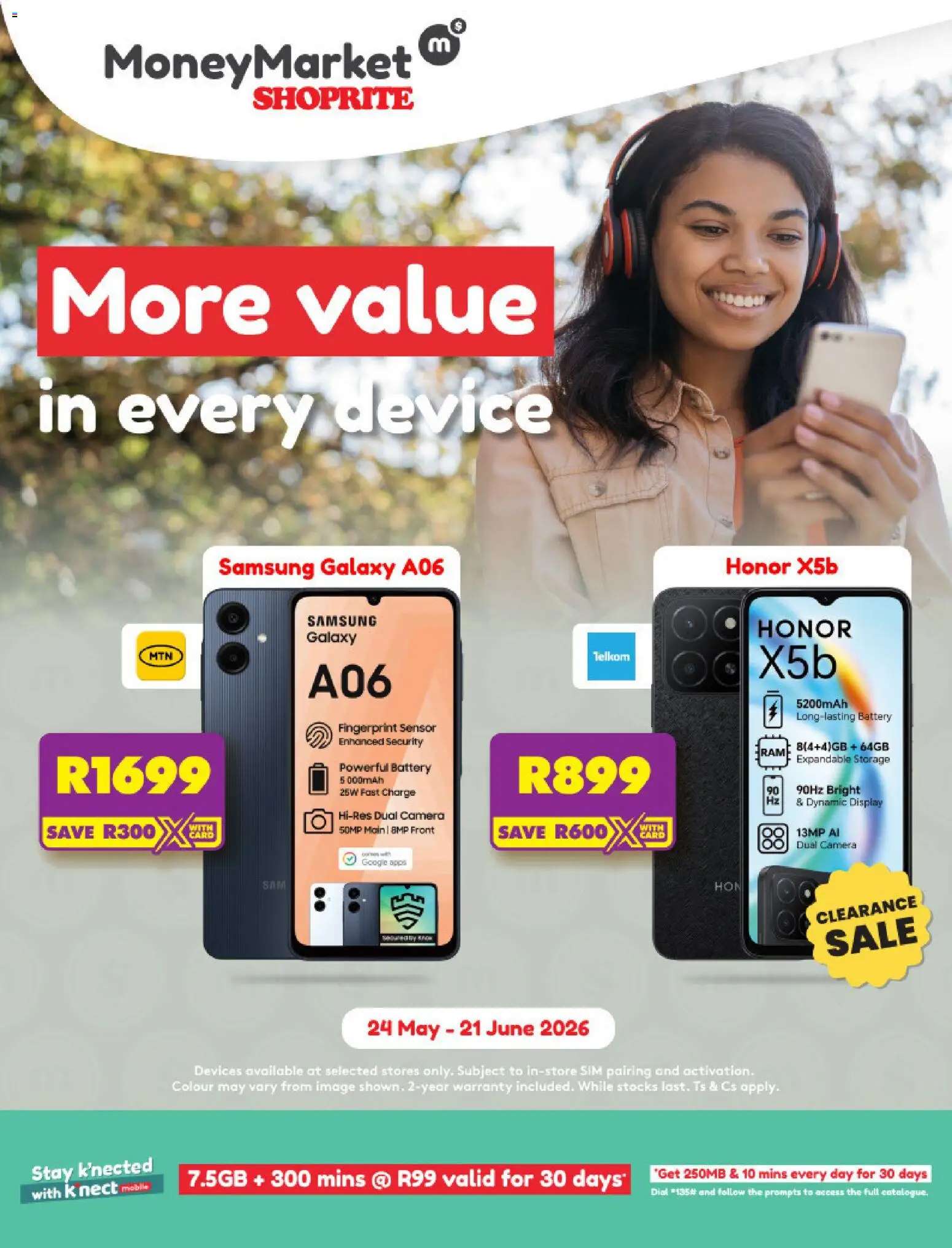 New Shoprite catalogue – valid from 24.05.2026 | Page: 1 | Products: Sim, Smartphone, Camera, Battery
