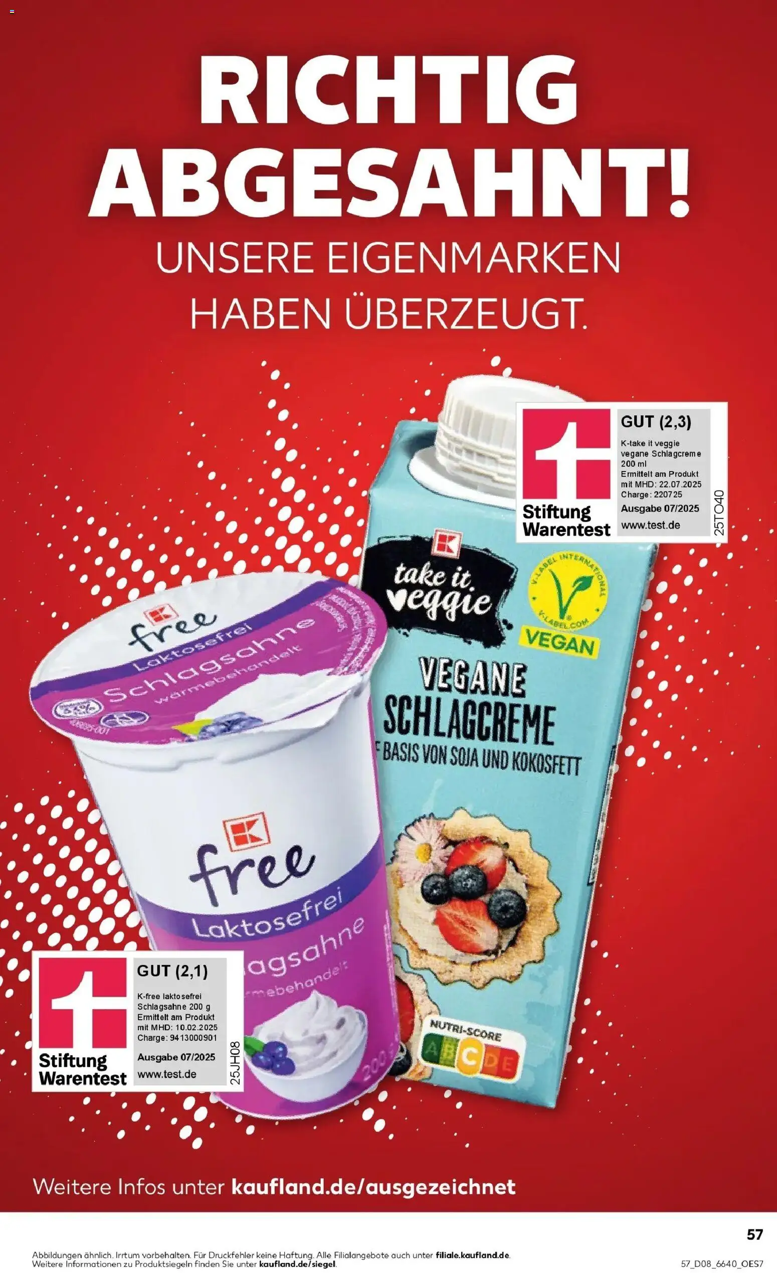 Kaufland prospekt Calw	 – gültig ab 19.02.2026 | Seite: 65 | Produkte: Schlagsahne