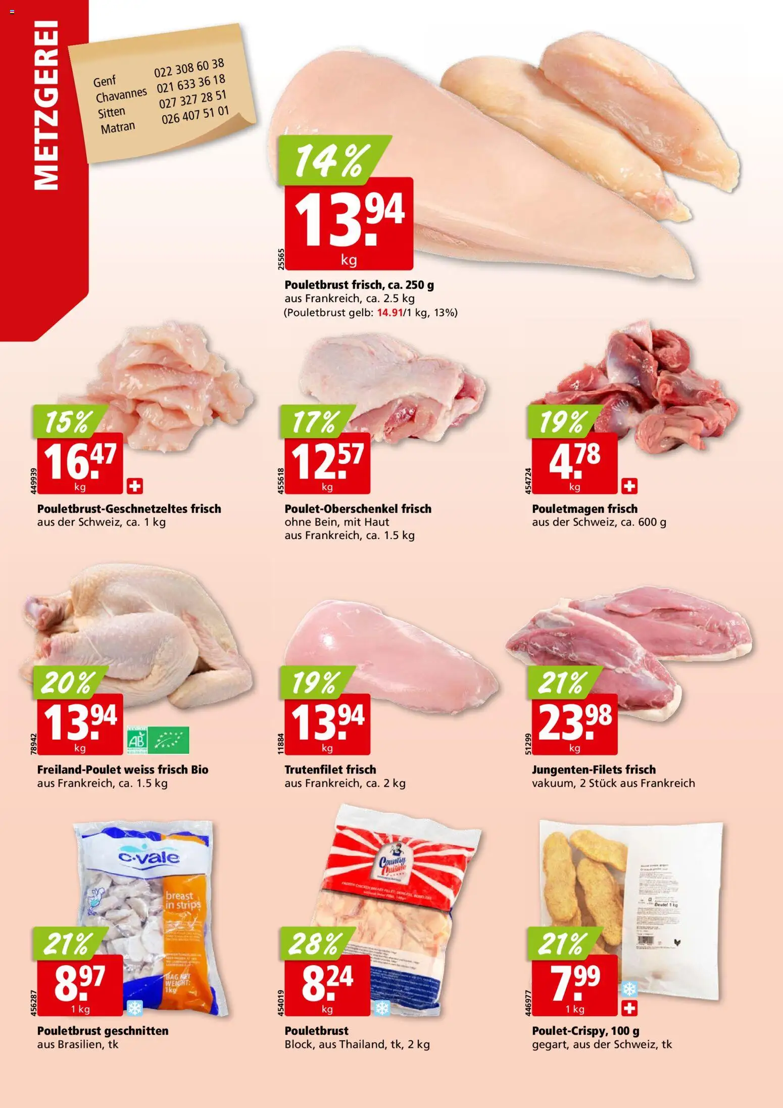 Aligro aktionen Chavannes, Matran, Genf, Sitten – gültig ab 29.06.2026 | Seite: 6 | Produkte: Pouletbrust