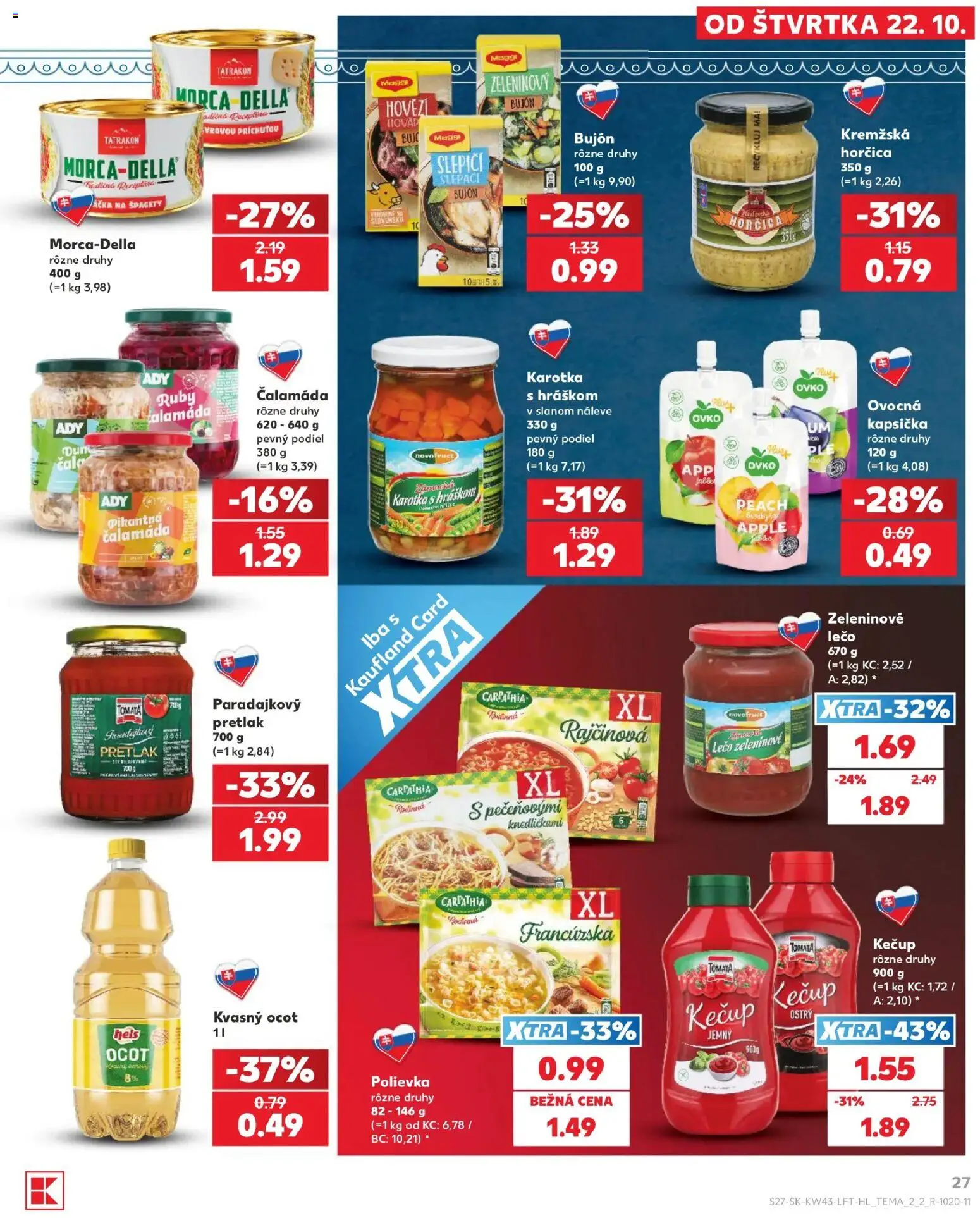 Kaufland SK akciós ujság - amely érvényes a következő dátumtól: 2026.10.22. | Oldal: 27
