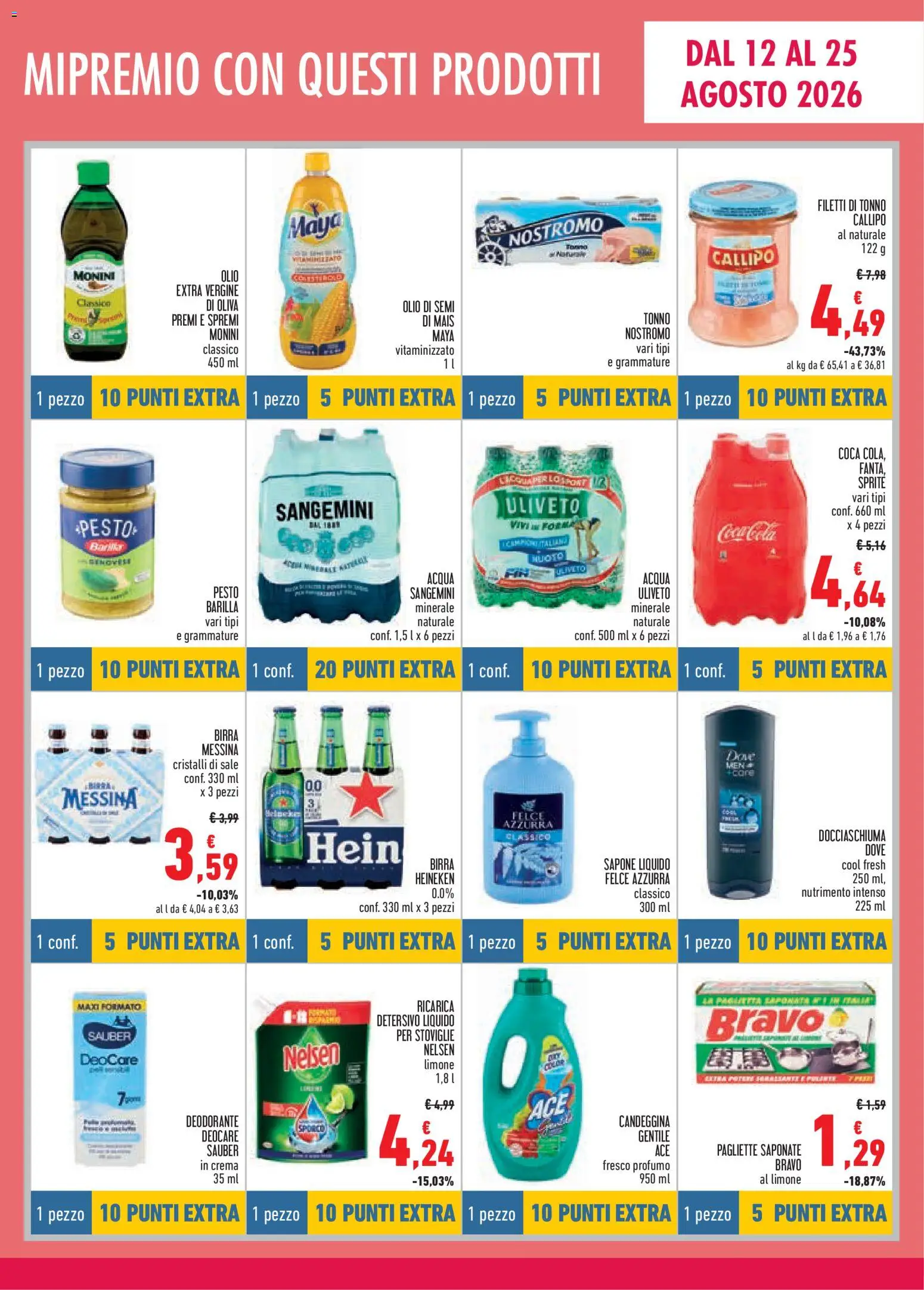 Volantino Conad del 12/08/2026 | Pagina: 5 | Prodotti: Pesto, Birra messina, Mais, Heineken