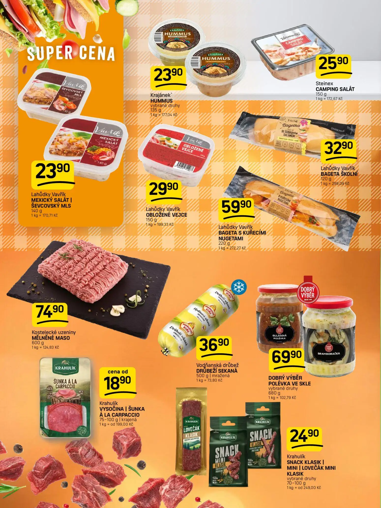 Flop leták od 29.07.2026 | Strana: 6 | Produkty: Hummus, Šunka, Vysočina, Kuře