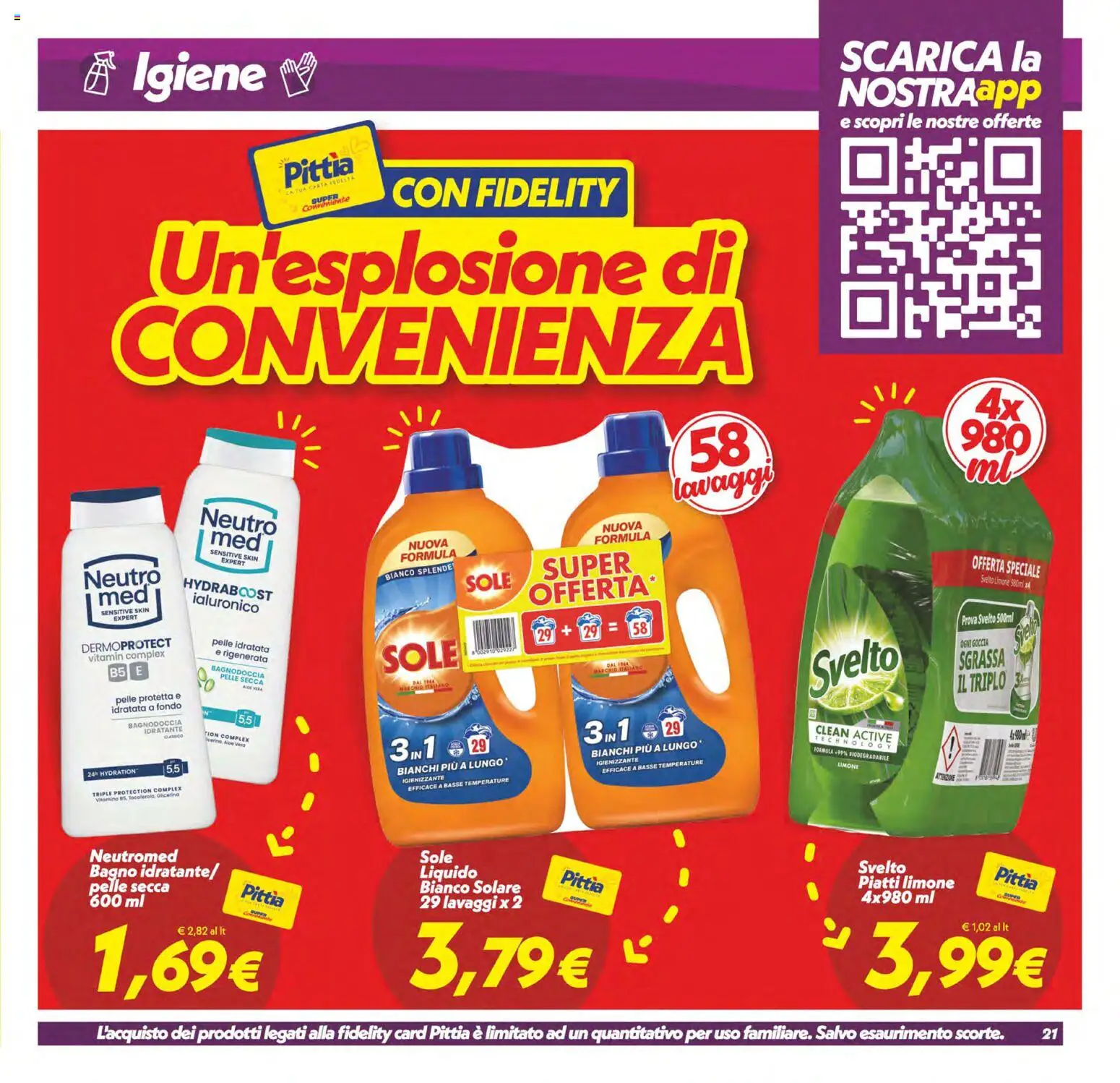 Volantino SuperConveniente del 22/09/2026 | Pagina: 21 | Prodotti: Piatti, Limone, Aloe vera, Bagno
