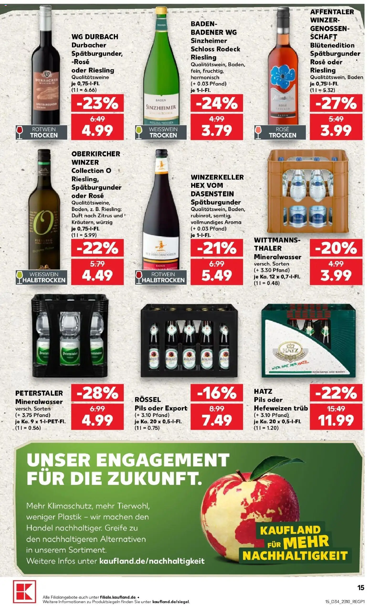 Prospekt Kaufland ab 20.08.2026 » Angebote Online zum Blättern | Seite: 15 | Produkte: Rotwein, Pils, Duft, Mineralwasser