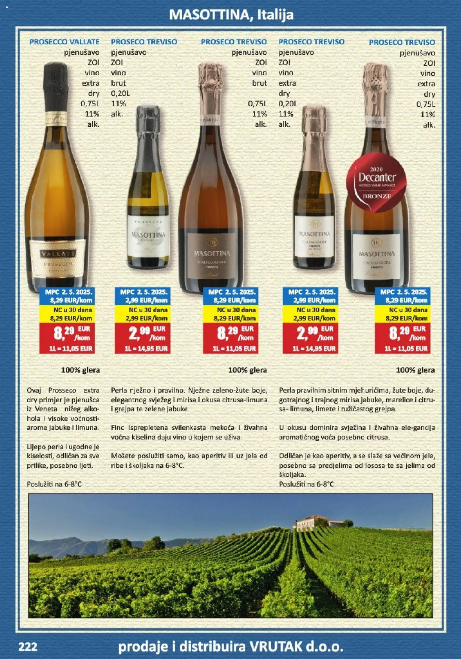 Vrutak katalog | vrijedi od 01.11.2025 | Stranica: 222 | Proizvodi: Aperitiv, Prosecco, Vino, Marelice