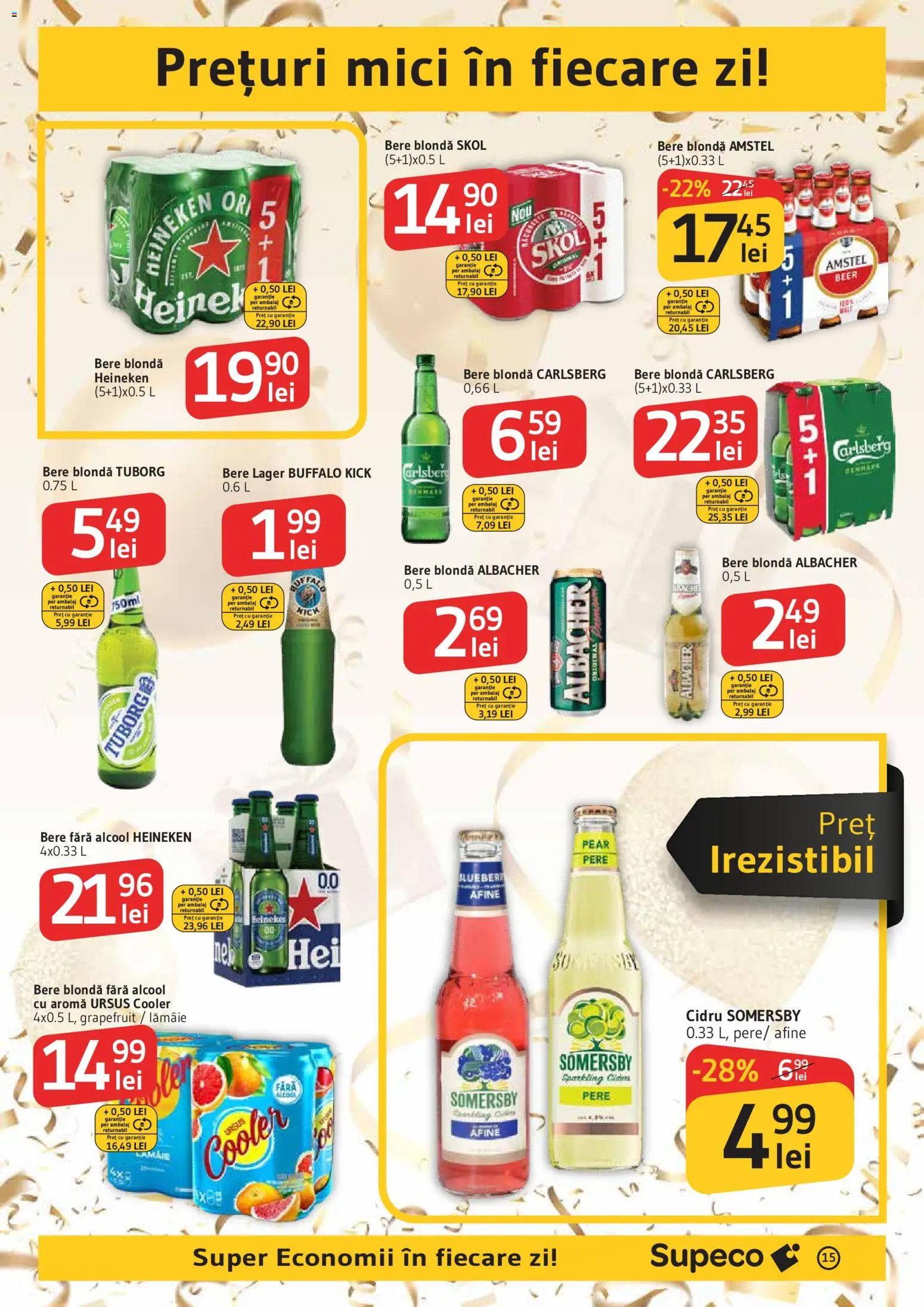 Noul catalog Supeco – valabil de la 03.09.2026 | Pagină: 15 | Produse: Afine, Grapefruit, Bere, Pere