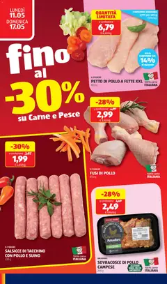 Anteprima del volantino PETTO DI POLLO A FETTE XXL, 800 g, 100% carne ITALIANA valido a partire dal 11.05.2026 | Pagina: 10