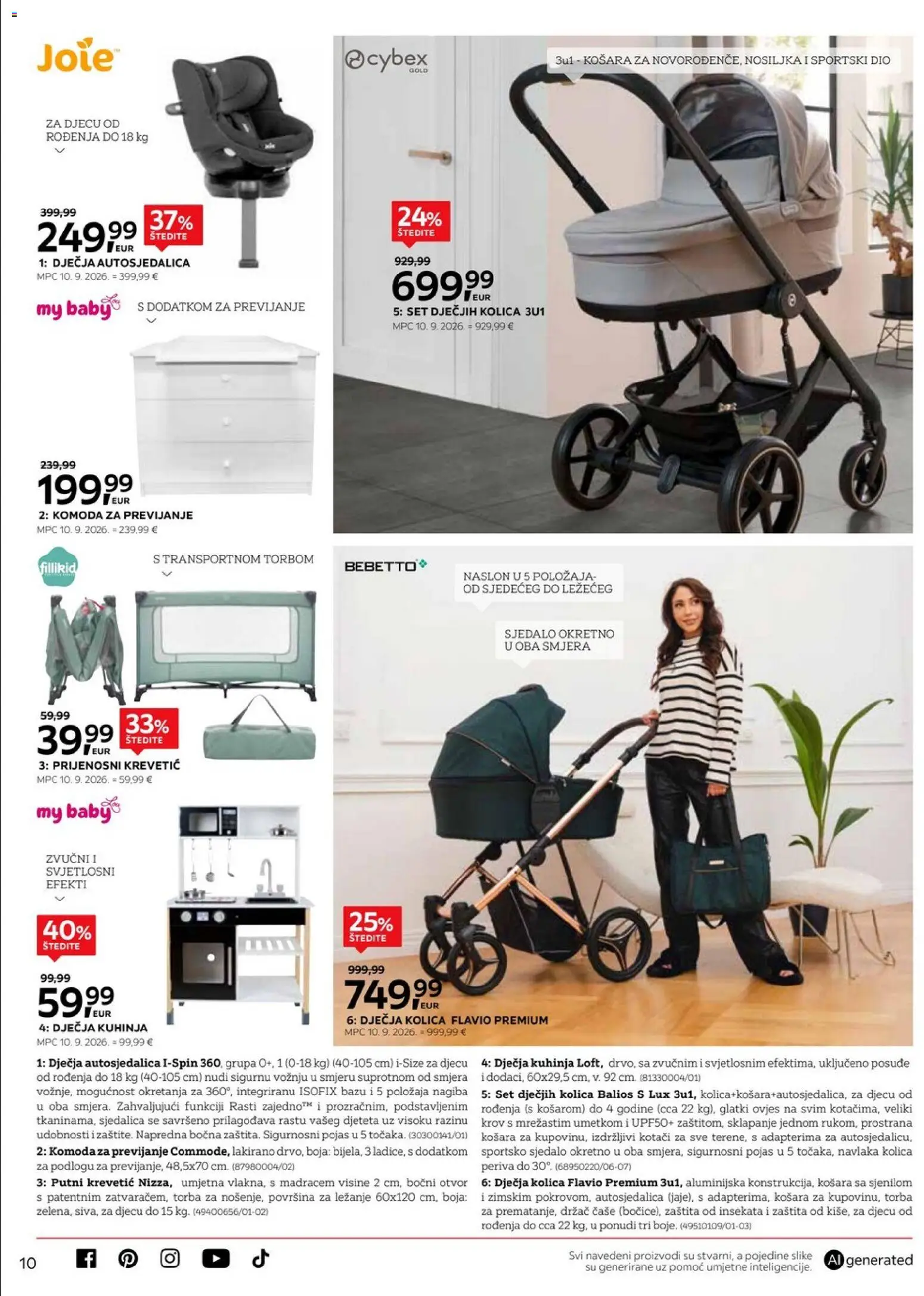 Lesnina katalog | vrijedi od 29.09.2026 | Stranica: 9 | Proizvodi: Komoda, Dječja kuhinja, Čaše, Kolica